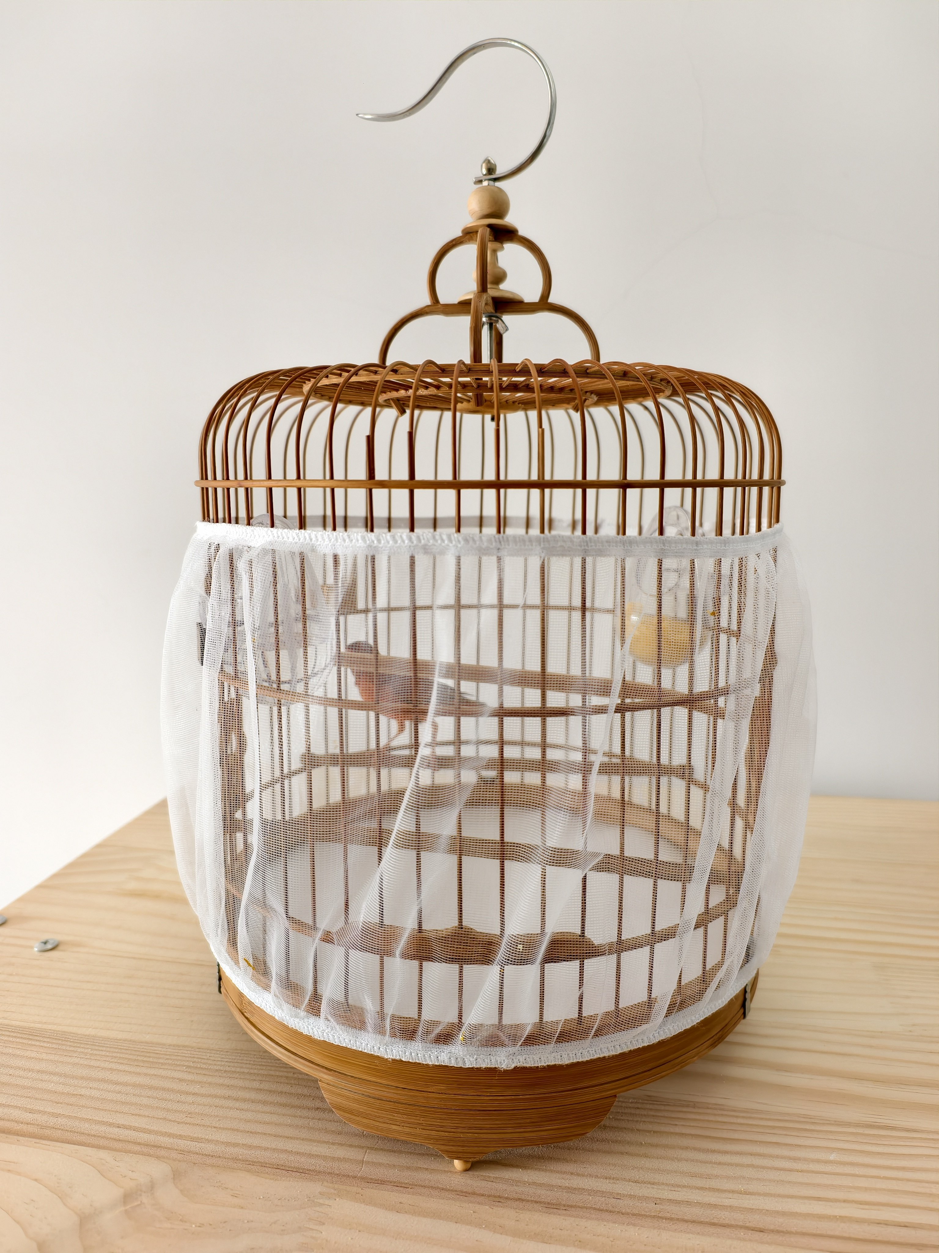 廣式繡眼鳥籠48支老竹手工波籠竹製鳥籠56支手工竹製波籠鳥用竹籠