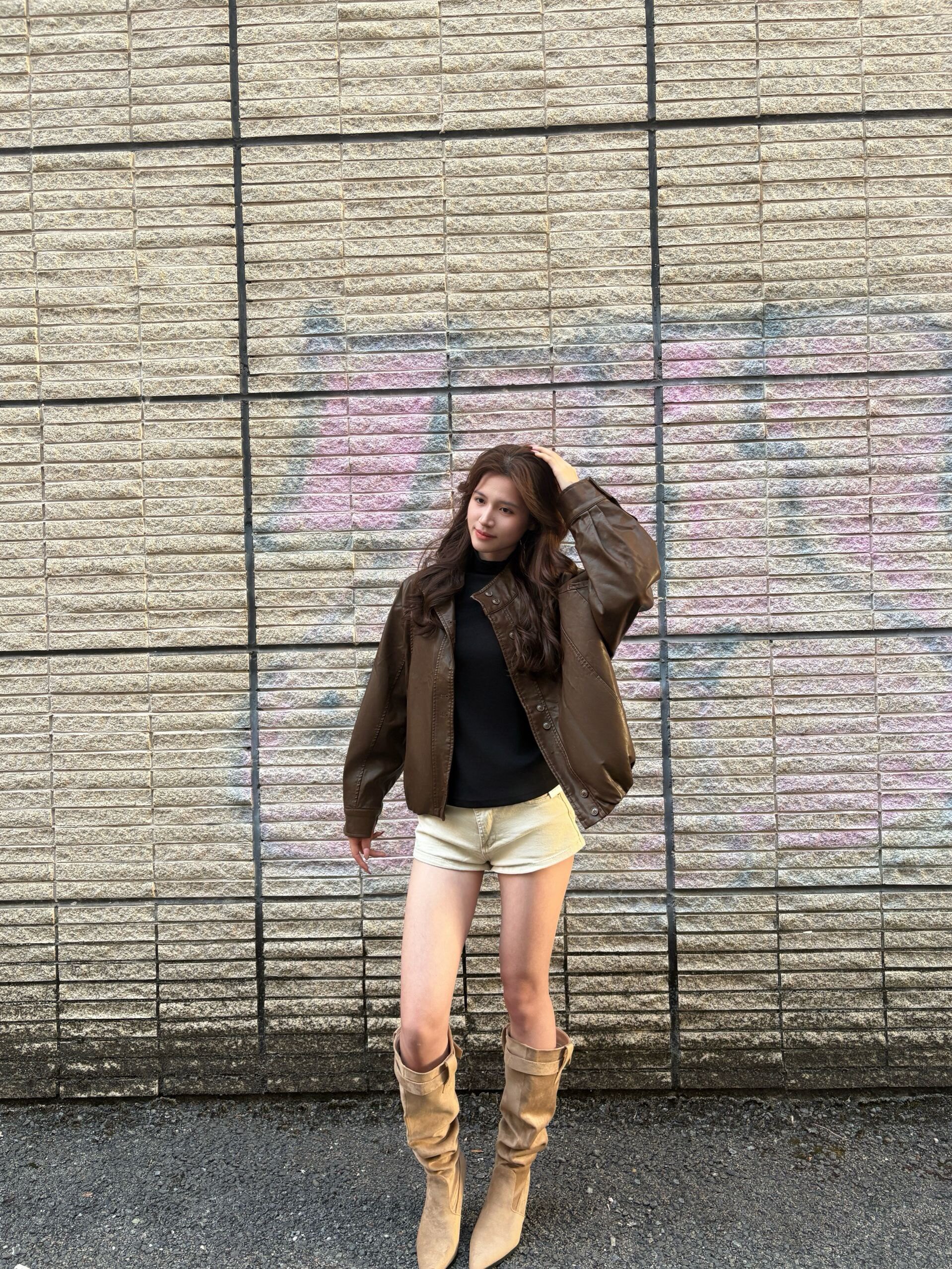 骄屿女鞋真皮尖头细跟显瘦长靴：堆堆褶皱的又甜又飒美学