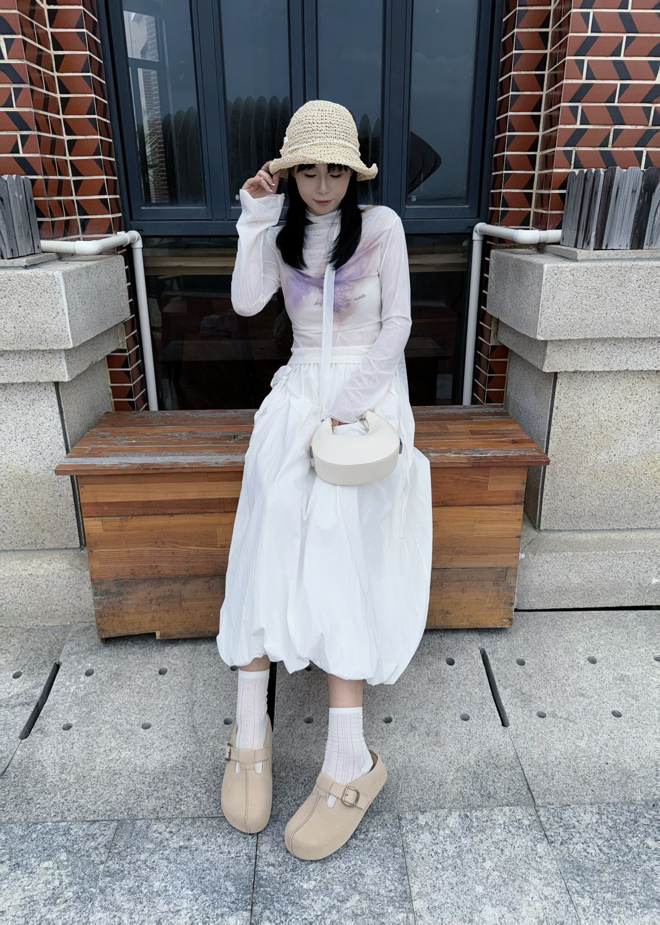 周雨彤同款百丽2代勃肯鞋 厚底花生吐司设计 软弹舒适如踩面包 包头可外穿休闲时髦