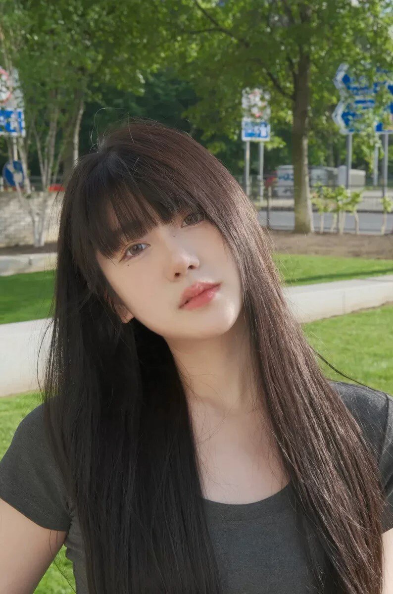 真我黑长直漫画齐刘海假发套 全真发整顶设计 自然隐形无痕贴合 长发飘逸顺滑