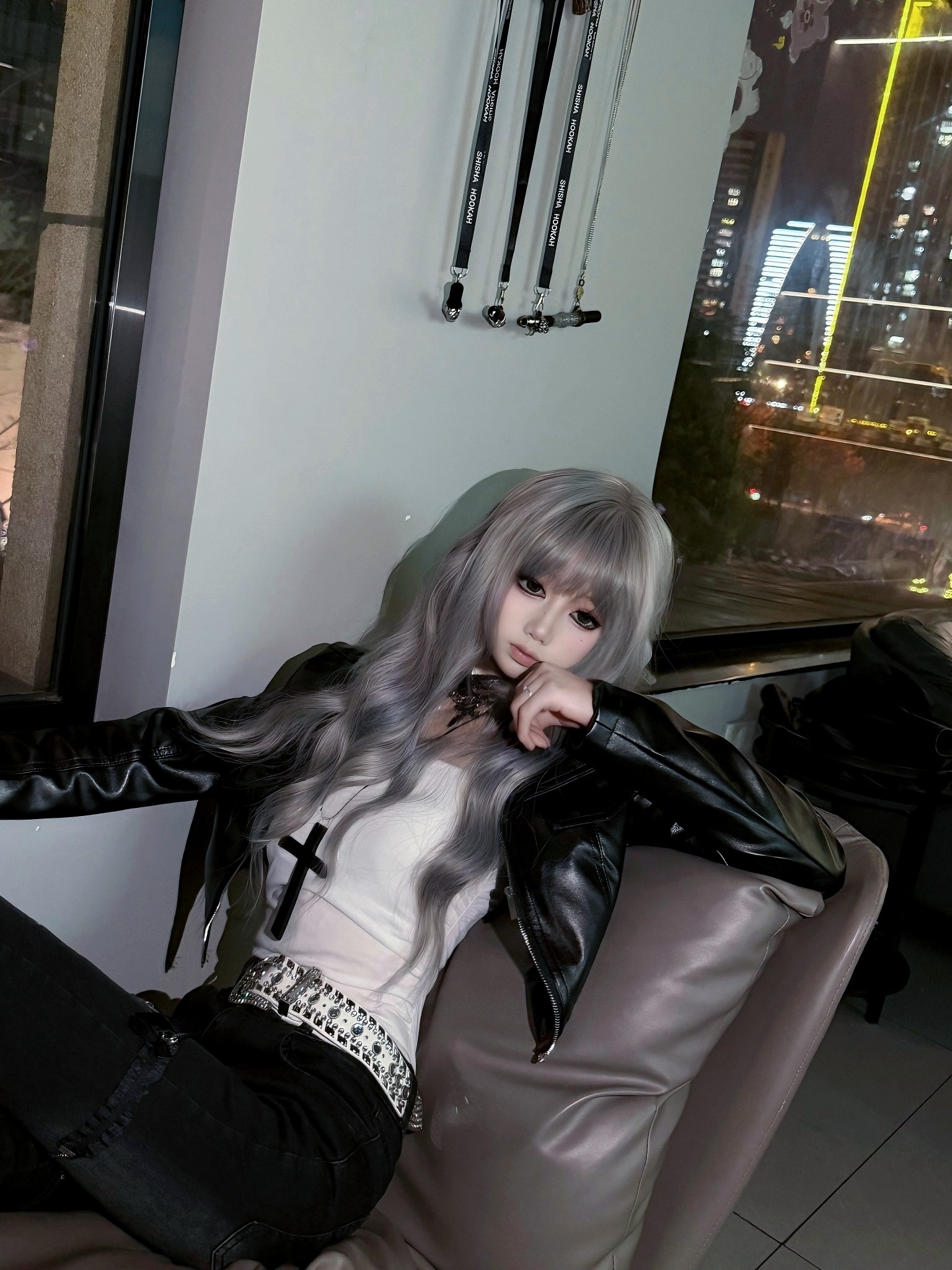 JOYKIKI夏季甜酷两件套 抹胸上衣+高腰半身裙 辣妹风十足 无袖T恤设计清爽显瘦