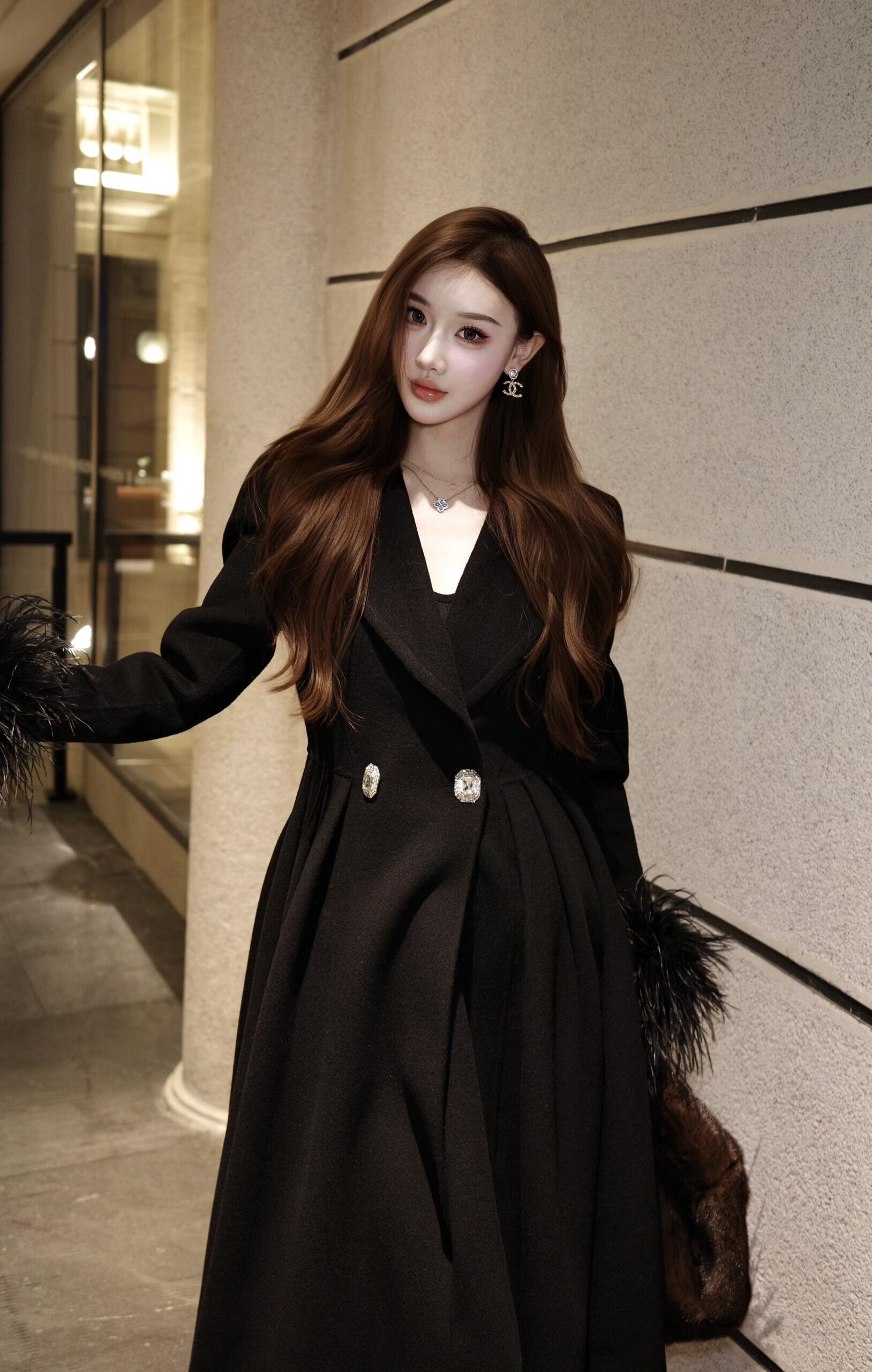 徐如蓝同款Maison Wester冬季千金风大衣，毛呢双面呢H型廓形不挑身材