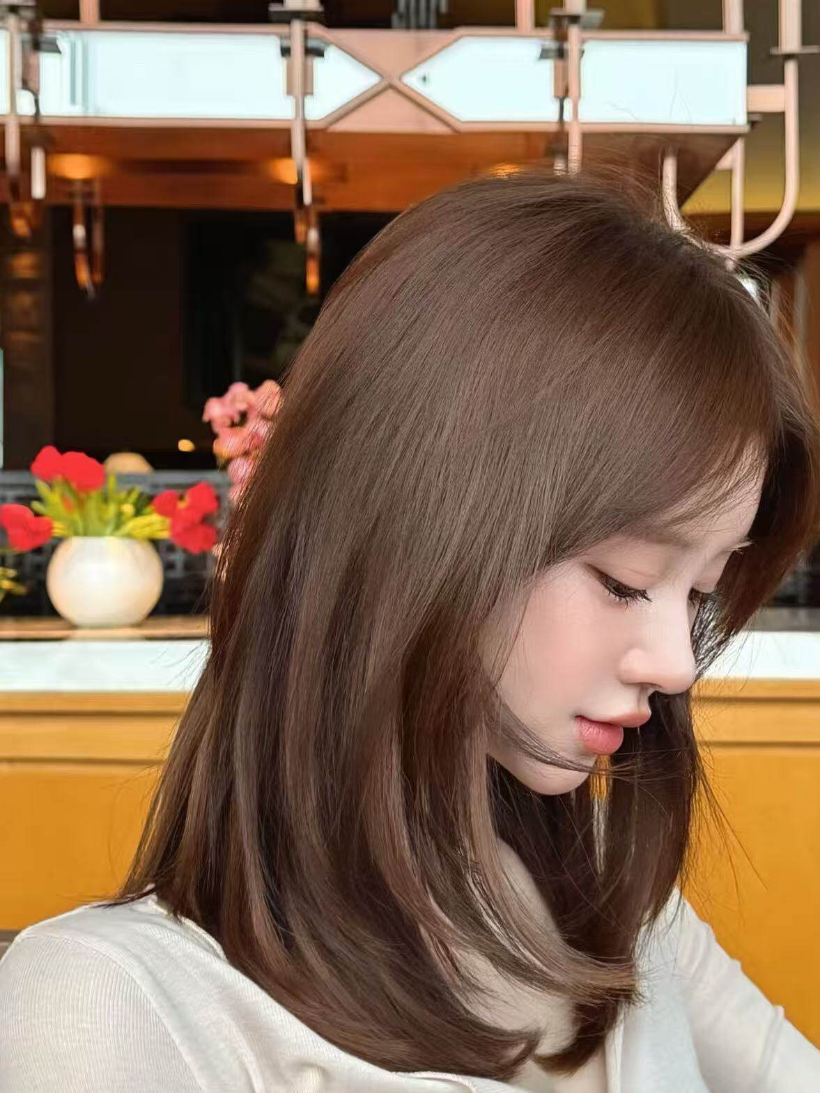 唯俏真人发丝全头套假发 层次感偏分锁骨发设计 随意分缝自然逼真