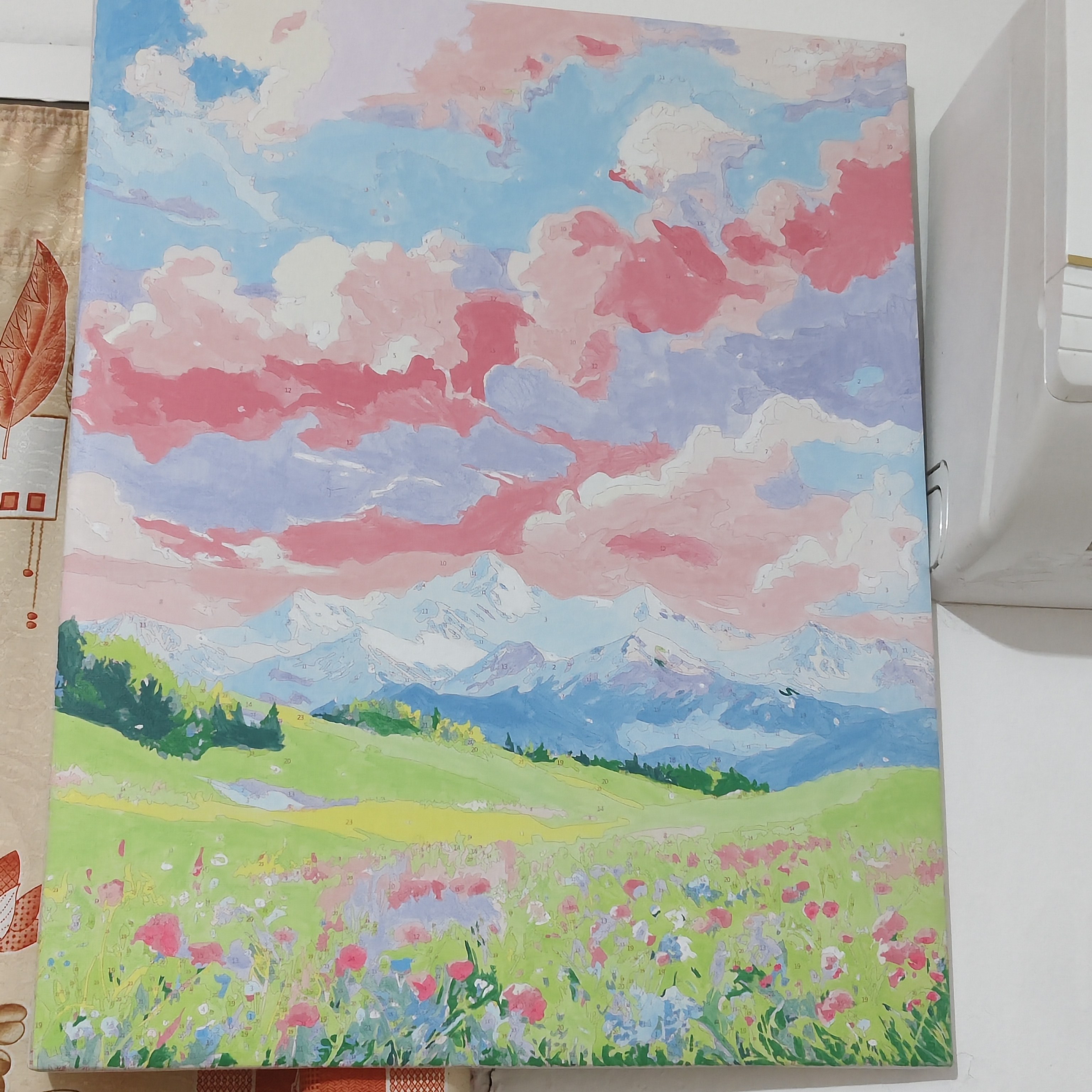 恰逢夏日-diy数字油画丙烯填充手绘手工风景治愈系减压油彩涂色画