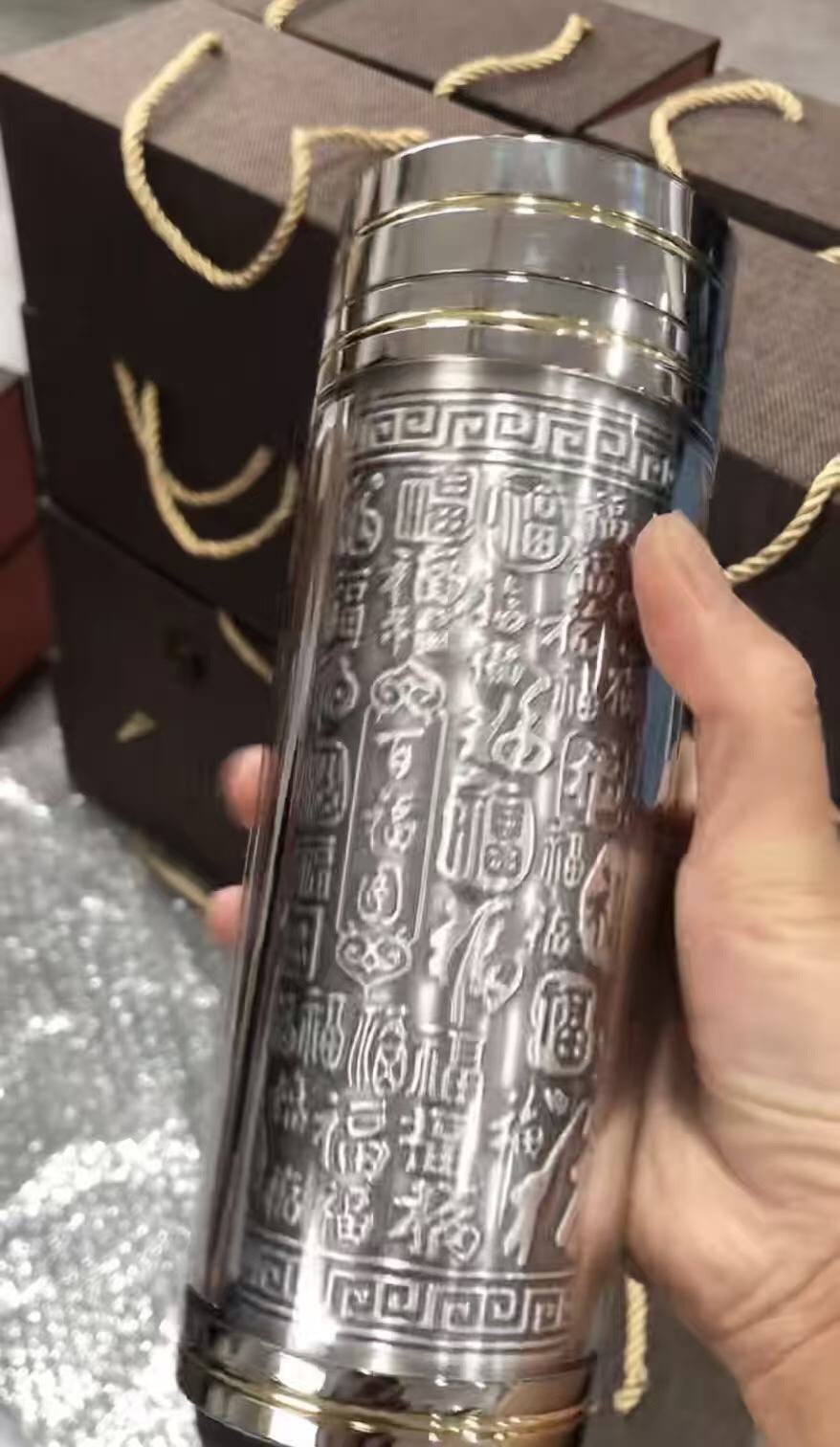 銀盃子999純銀雲南雪花銀水杯純銀內膽保溫杯足銀茶杯熟銀食用級-淘寶