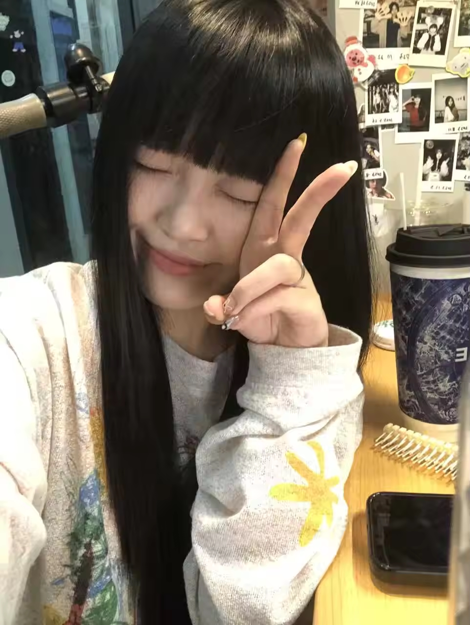 真我黑长直漫画齐刘海假发套 全真发整顶设计 自然隐形无痕贴合 长发飘逸顺滑