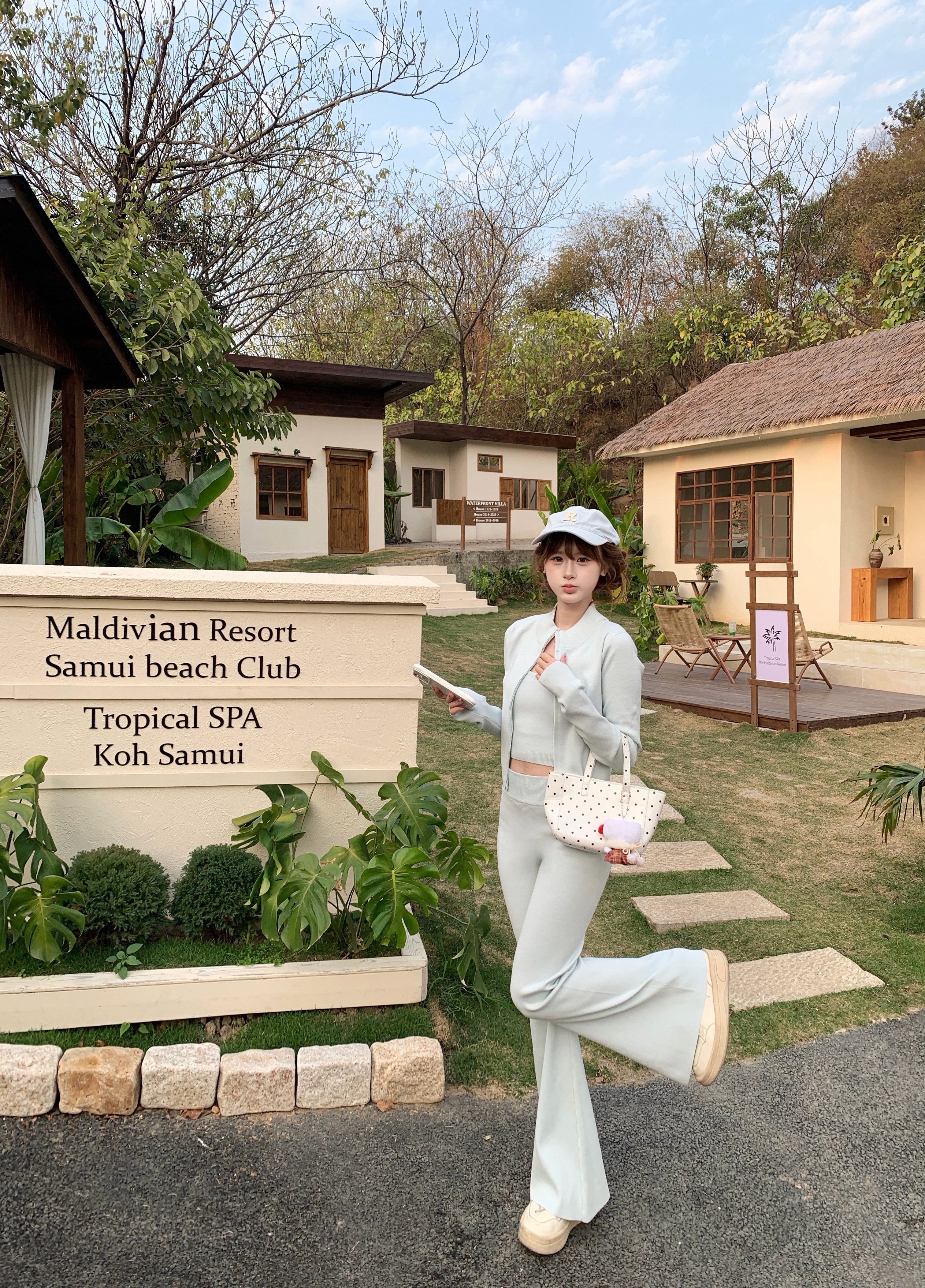 RUOYU若语S曲线休闲三件套 吊带+裤子+开衫一套搞定早春穿搭