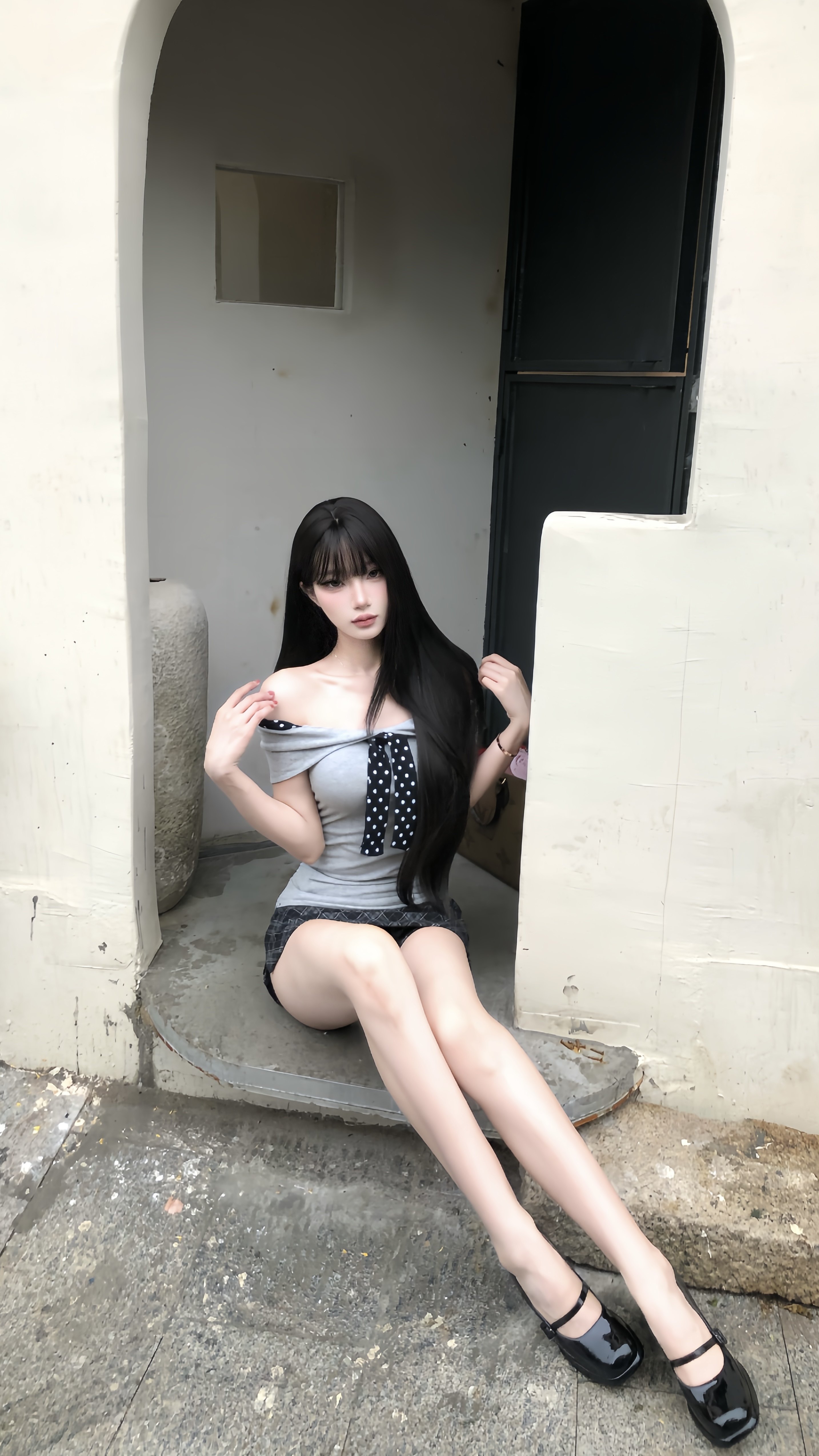 SiCii复古韩系低腰包臀裙 格纹短裙显瘦辣妹风 防走光侧拉链毛呢质感高级