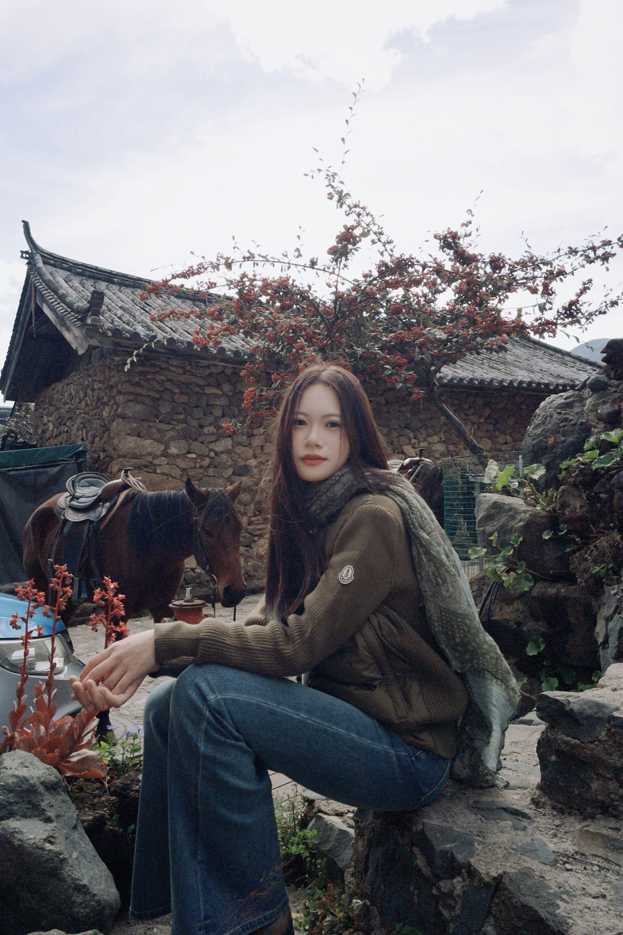 ABWLR秋冬复古微喇牛仔裤:高腰马蹄的显腿长神裤