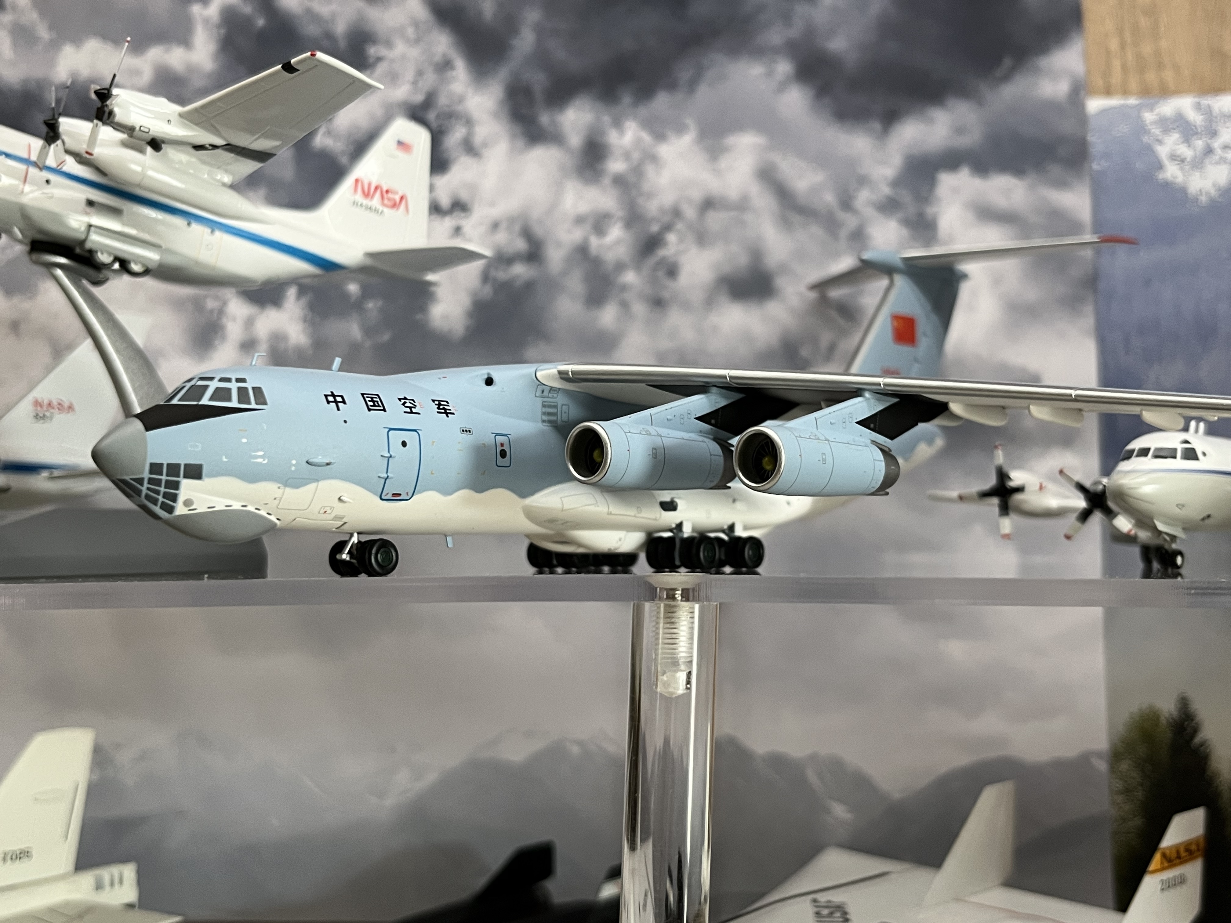 现货SQ Wings 1/200 21043 中国空军伊尔IL-76 合金飞机模型