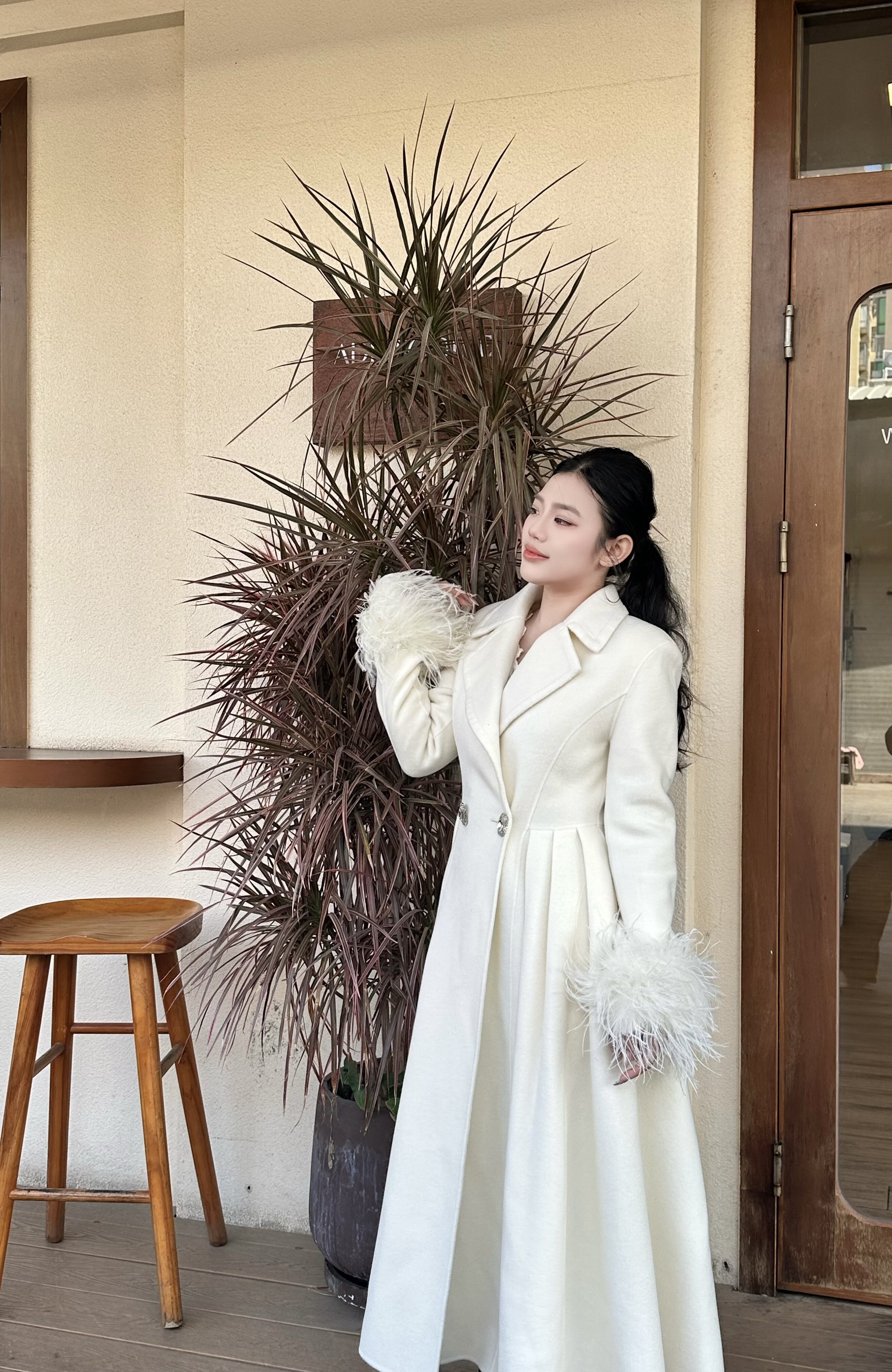 徐如蓝同款Maison Wester冬季千金风大衣，毛呢双面呢H型廓形不挑身材