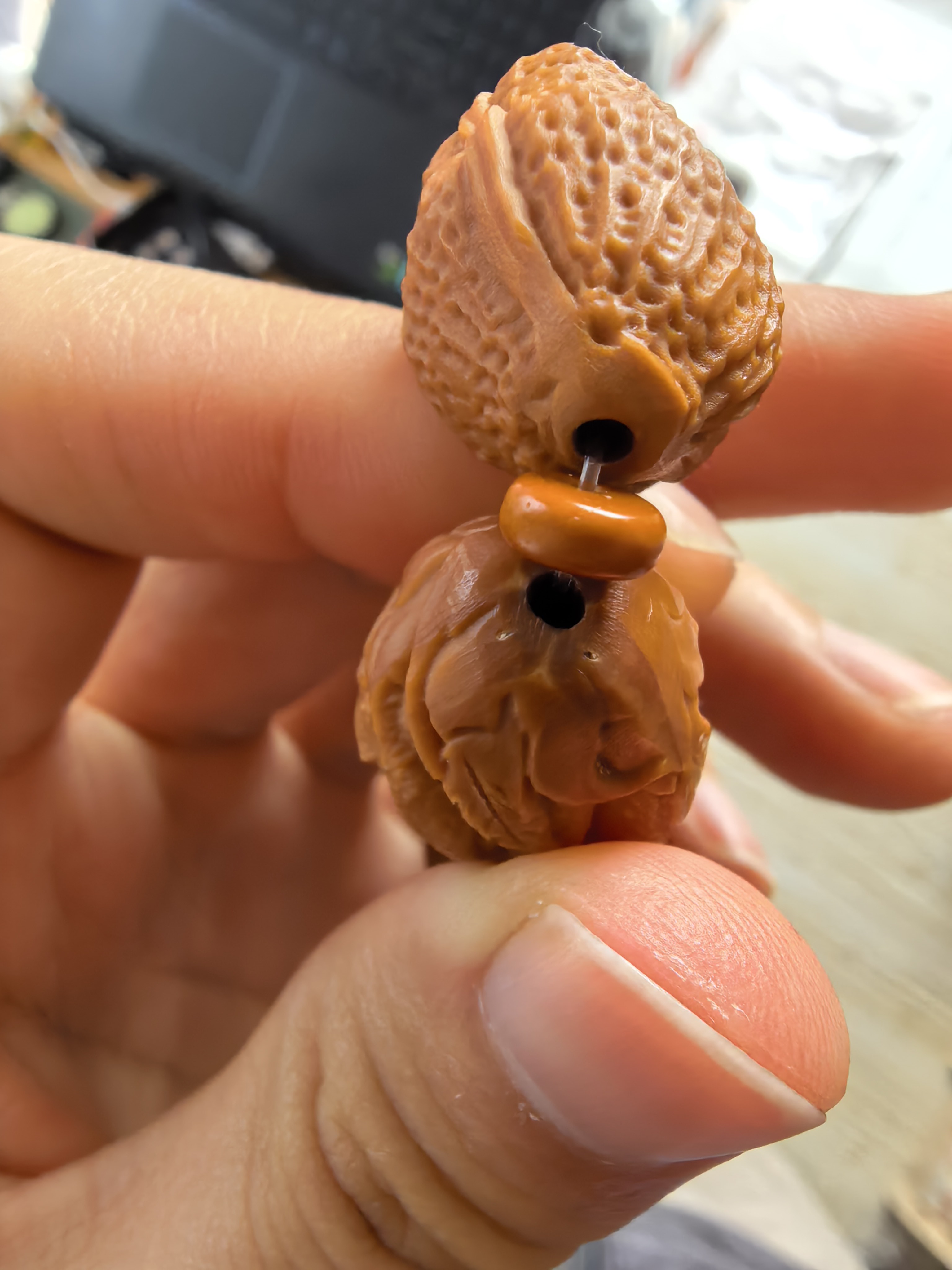 纯天然橄榄核雕刻手串蔬菜八宝核雕红润包浆老料核雕手工橄榄核吊坠招财
