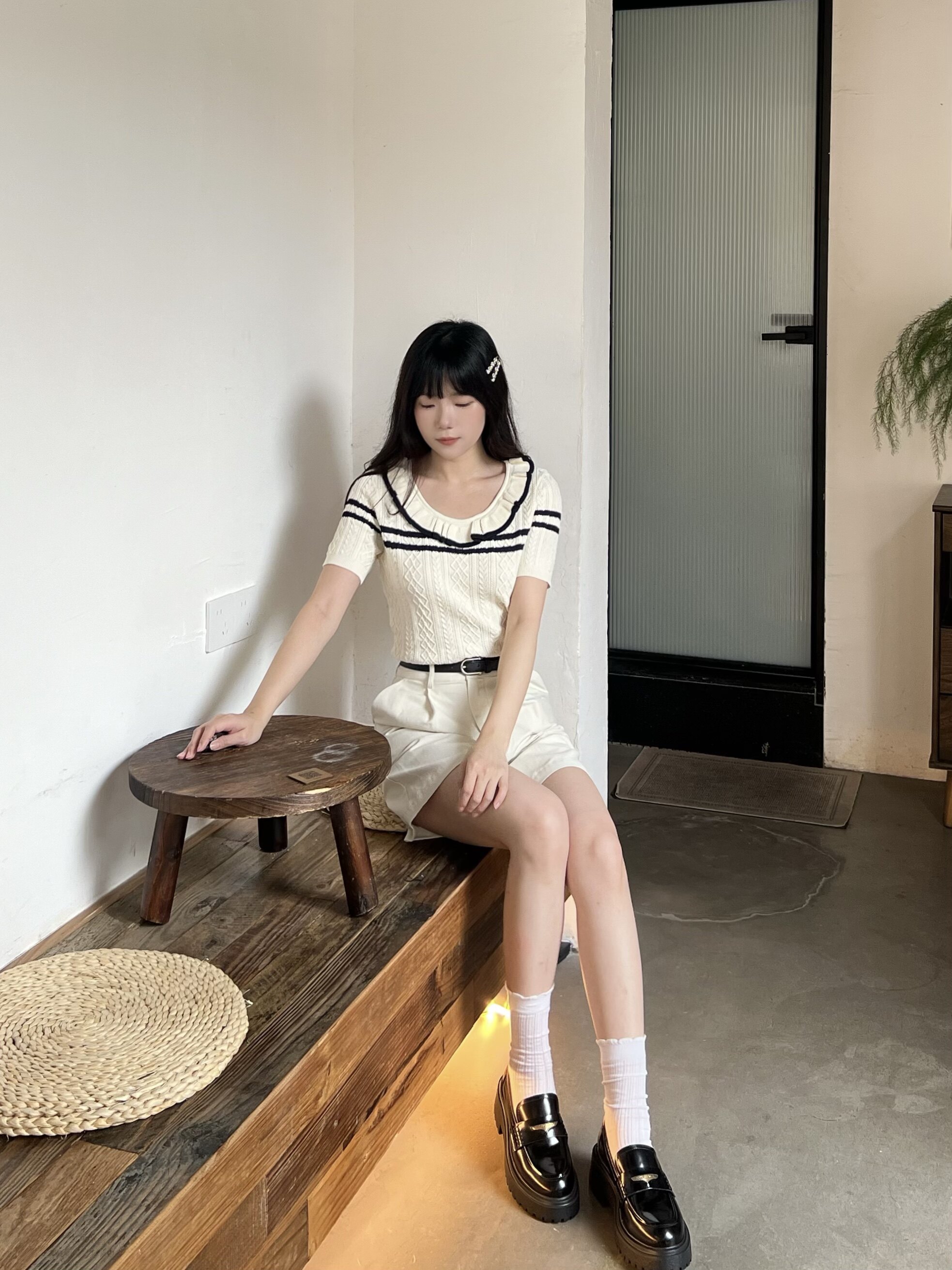 田曦薇同款百丽海鸥乐福鞋2.0 厚底增高设计拉长比例 真皮材质柔软亲肤