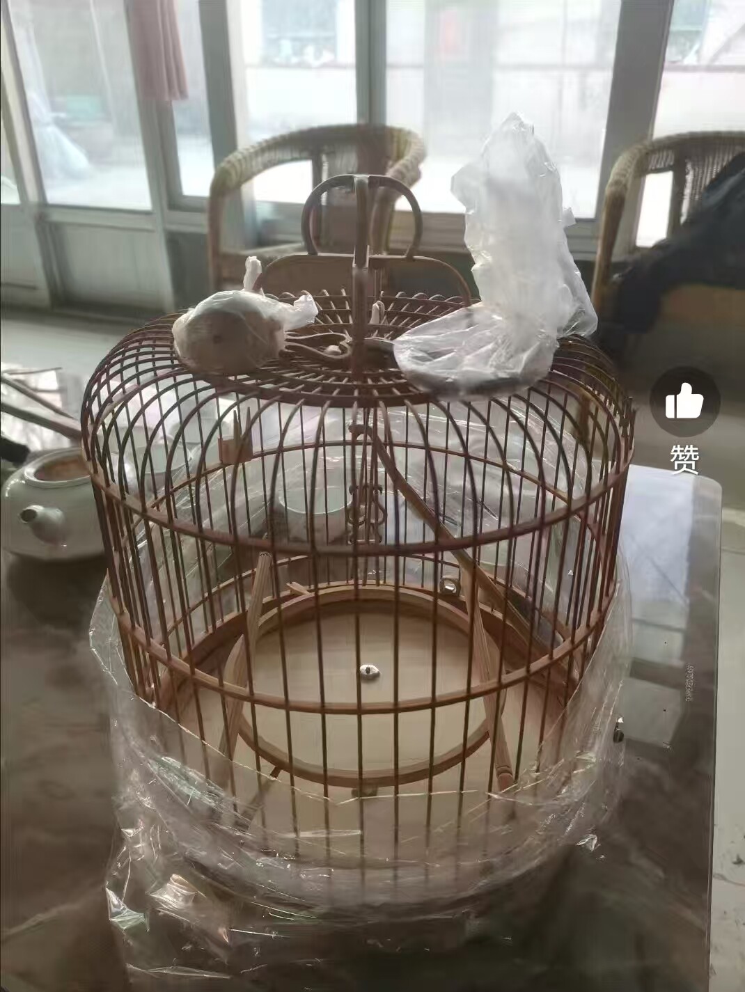 廣式繡眼鳥籠48支老竹手工波籠竹製鳥籠56支手工竹製波籠鳥用竹籠