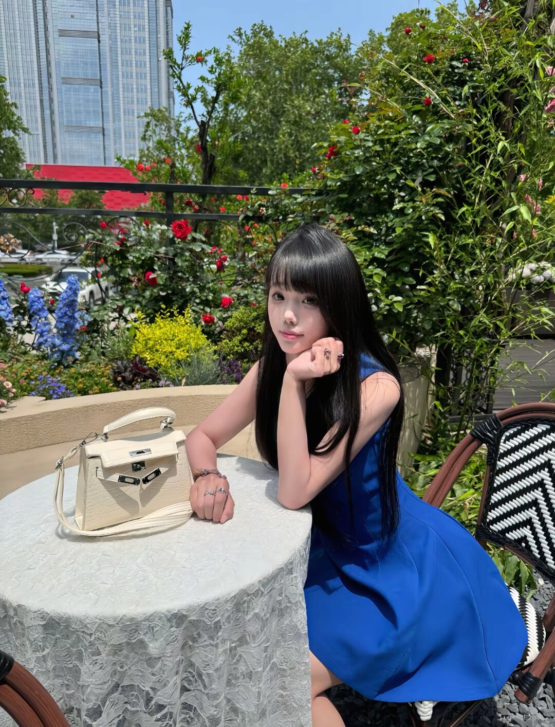 舒胡蕾夏日生日裙 法式无袖收腰设计 显瘦显高拉长比例 高级感气质满分