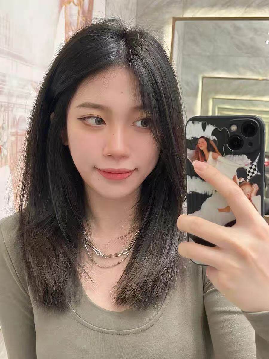 唯俏真人发丝全头套假发 层次感偏分锁骨发设计 随意分缝自然逼真