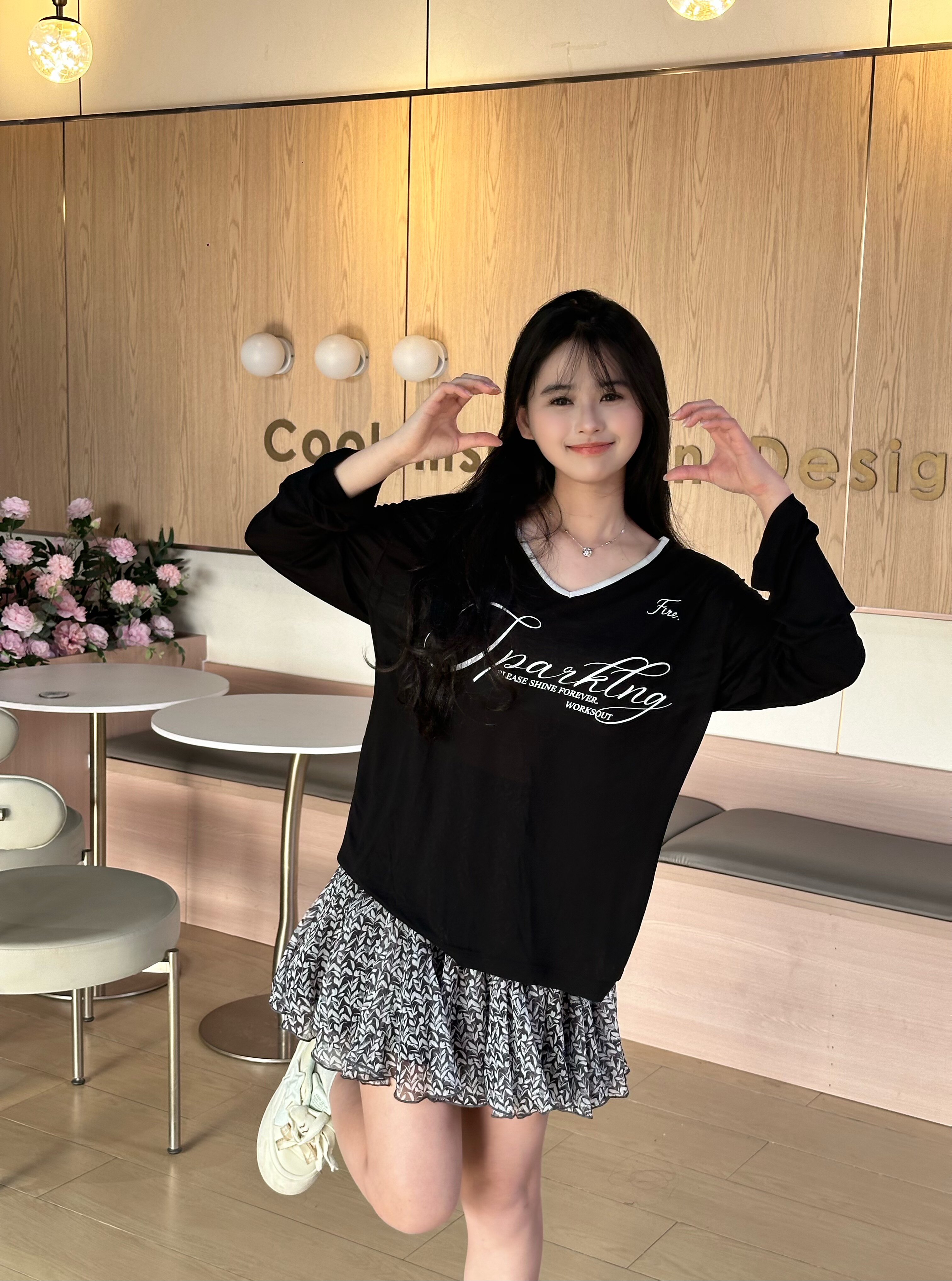 ELLE夏季法式碎花伞裙A字版型遮肉显瘦 碎花图案清新浪漫小众设计别致不撞款