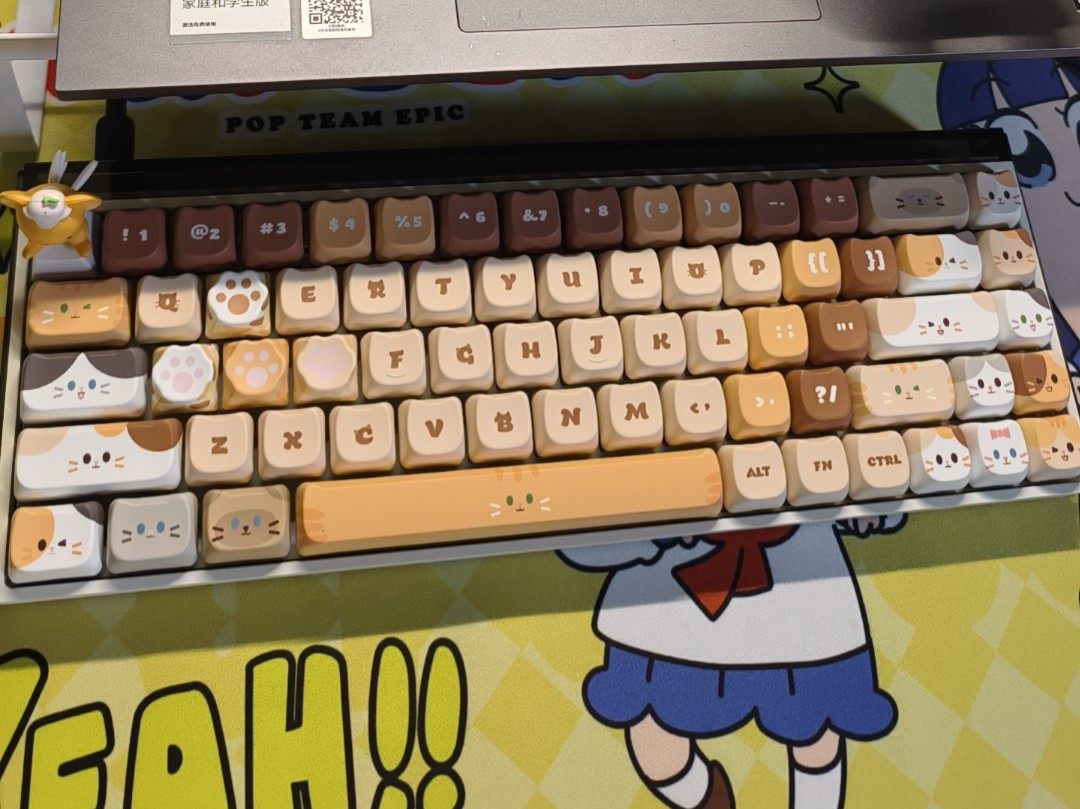 SOULCAT猫猫堆叠键帽MAO高度设计热升华PBT材质Targa98配列键帽