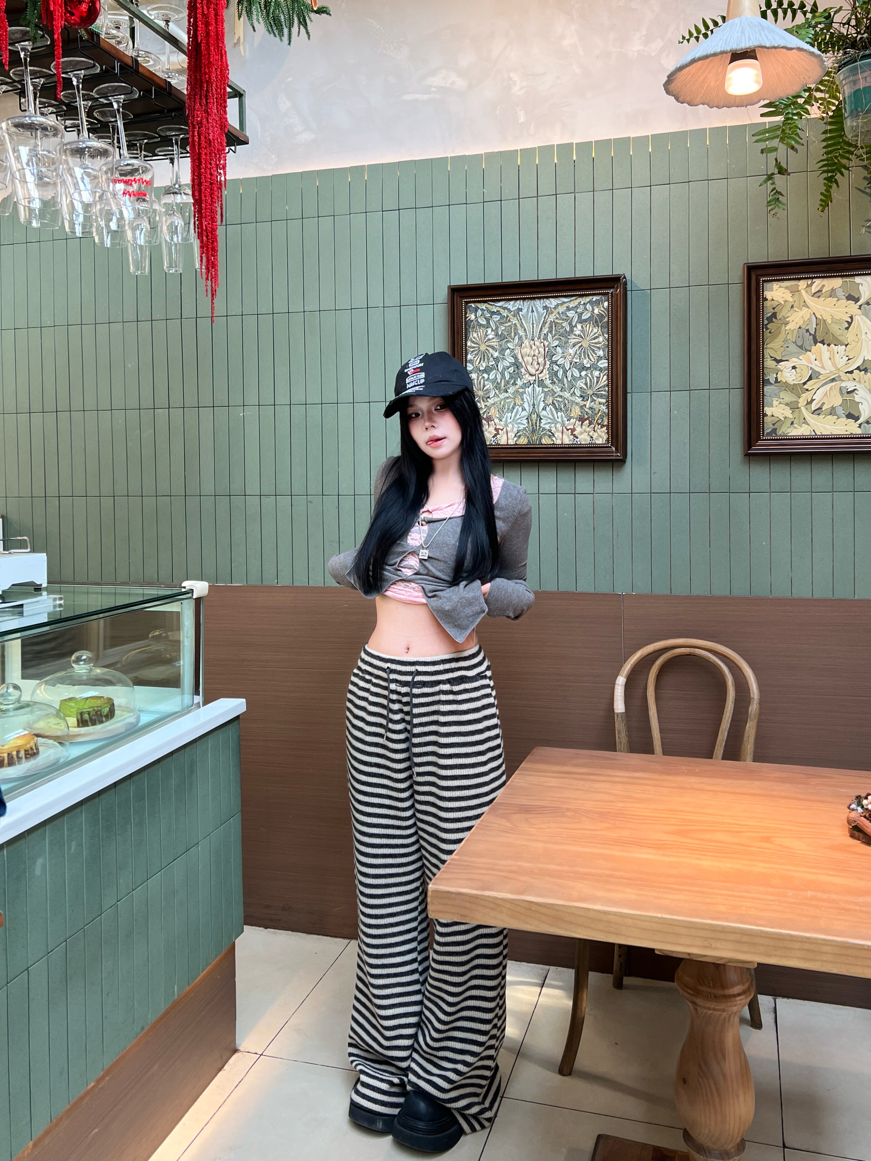 Tongiiuu洛可Betty假两件蕾丝针织衫 修身长袖显瘦百搭 内搭打底或单穿都时髦