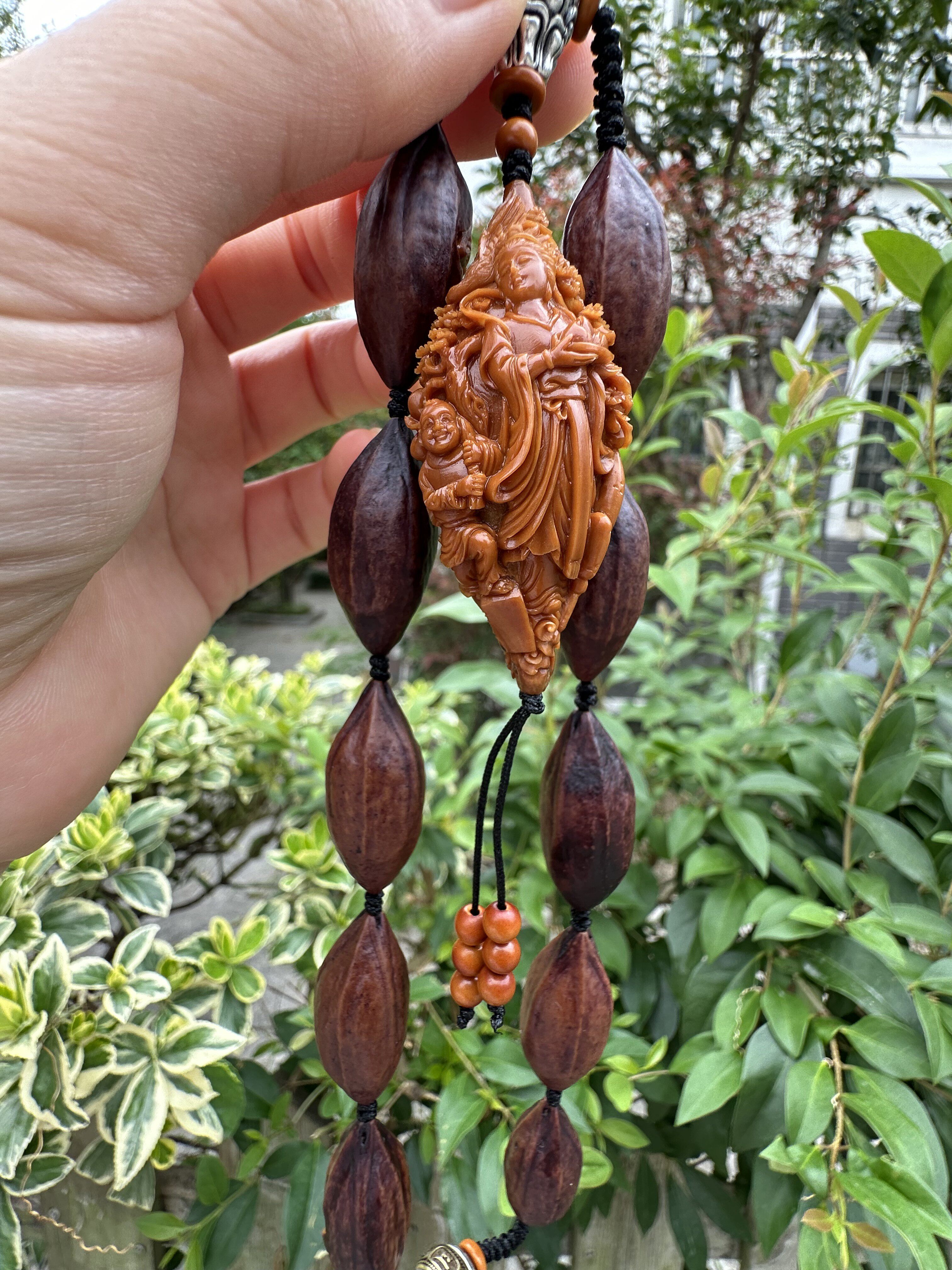 男士手工橄榄核核雕御刻品牌佛魔一念之间核雕手串24K金标款高端礼盒