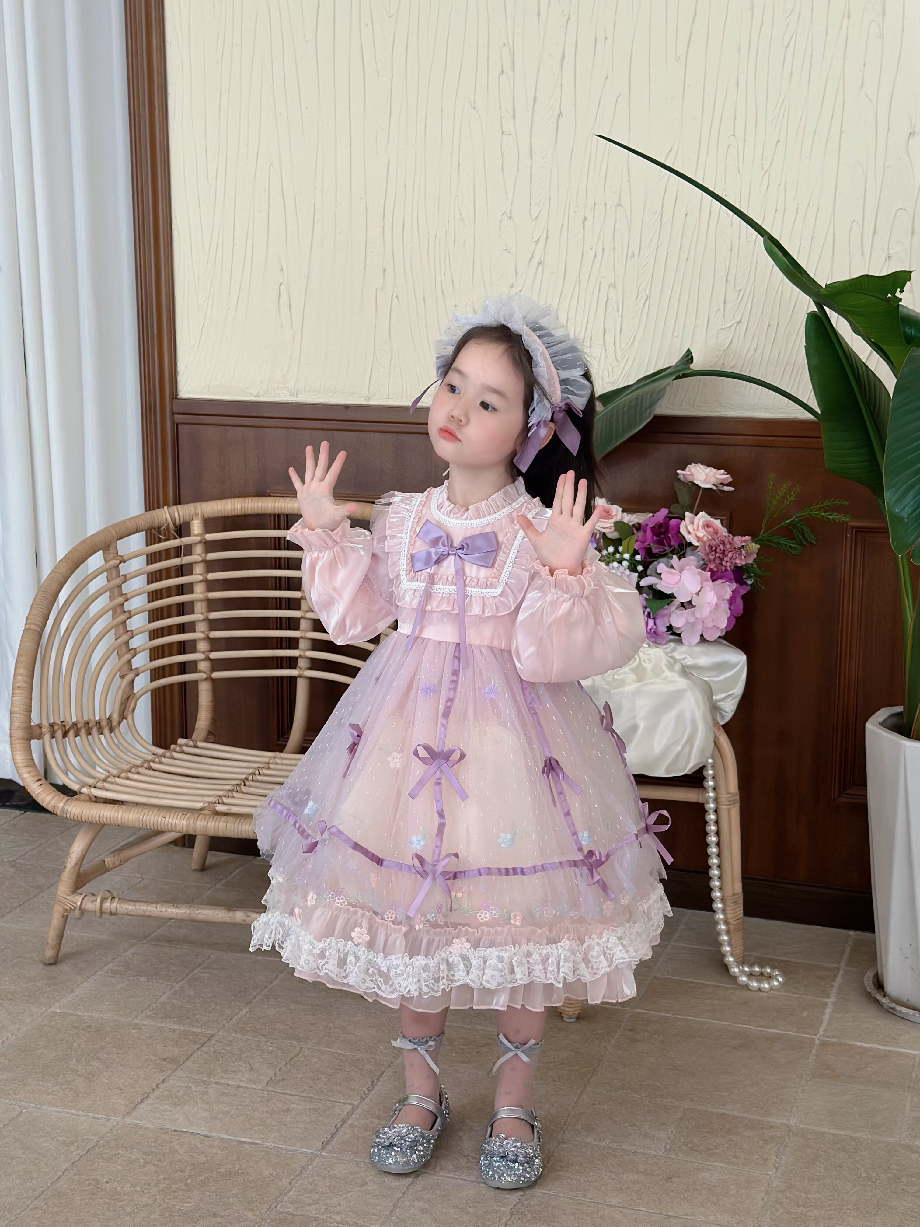 Customer photo for Pink Long-Sleeve (Hair Band Included), 110cm