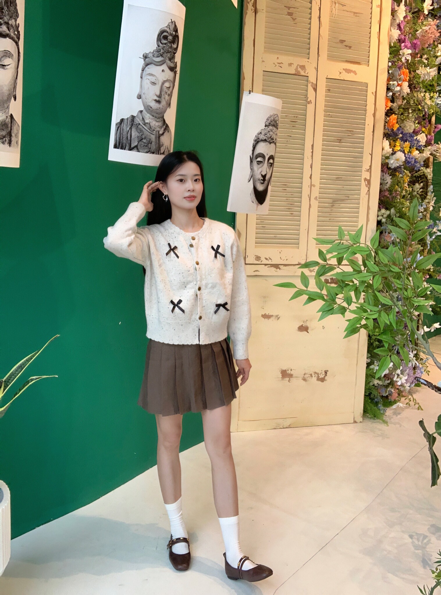 百丽小金豆芭蕾玛丽珍鞋 羊皮材质柔软亲肤 蛋卷鞋底舒适不累脚