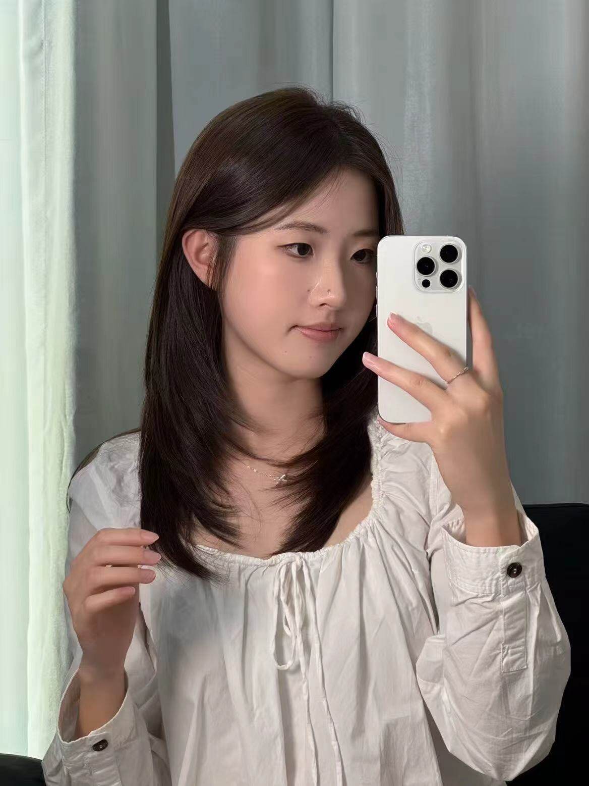 唯俏真人发丝全头套假发 层次感偏分锁骨发设计 随意分缝自然逼真