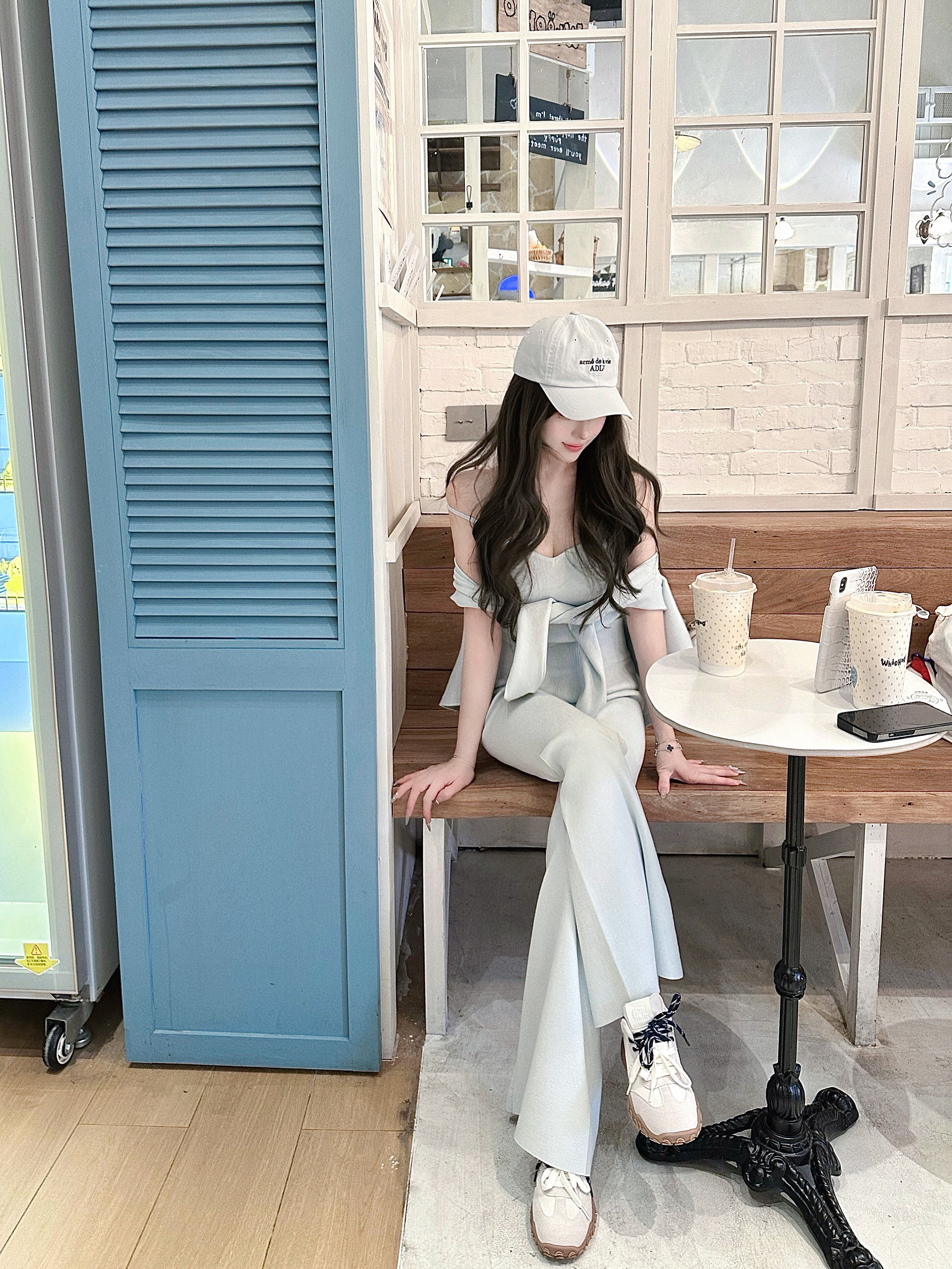 RUOYU若语S曲线休闲三件套 吊带+裤子+开衫一套搞定早春穿搭