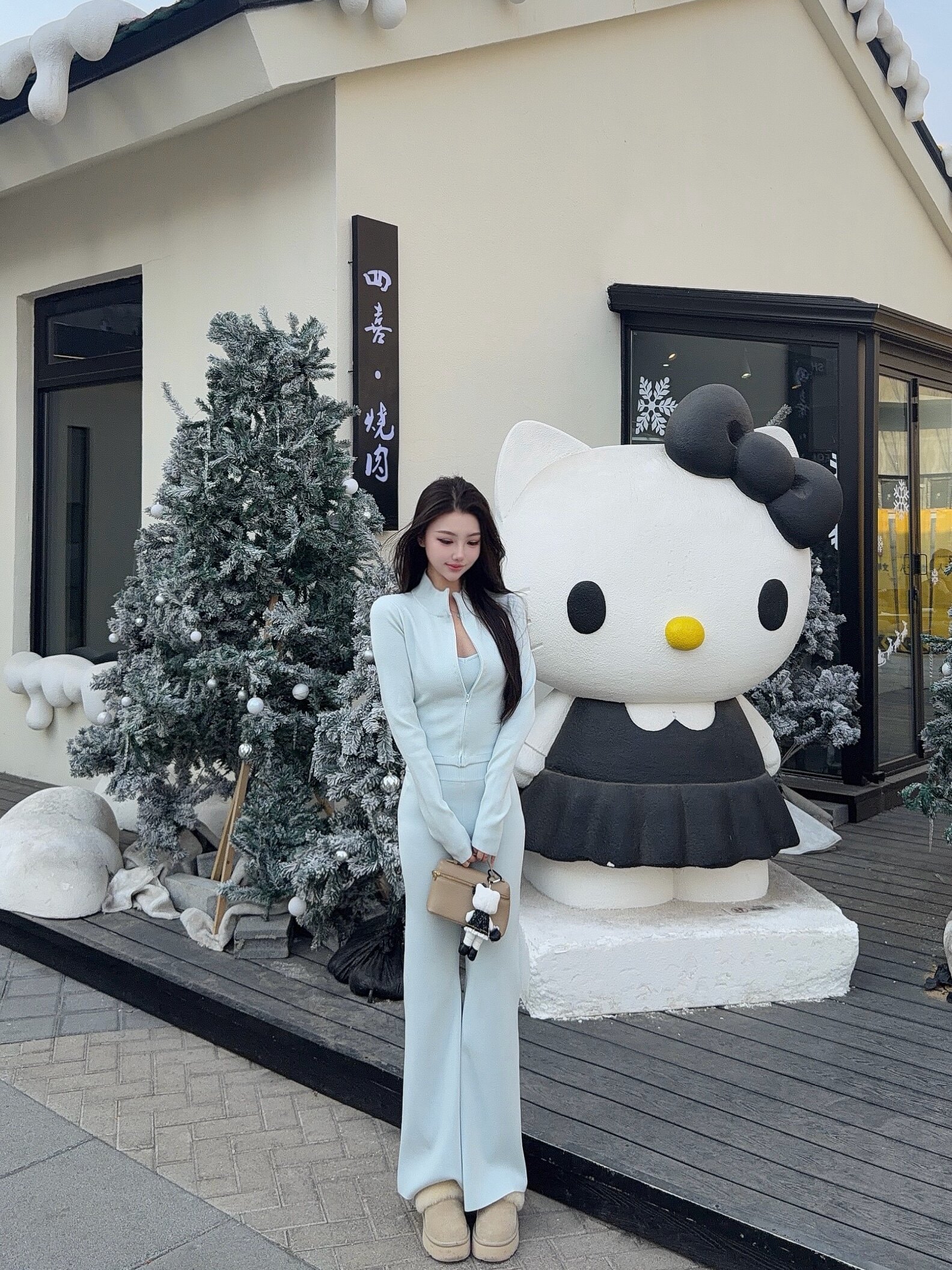 RUOYU若语S曲线休闲三件套 吊带+裤子+开衫一套搞定早春穿搭