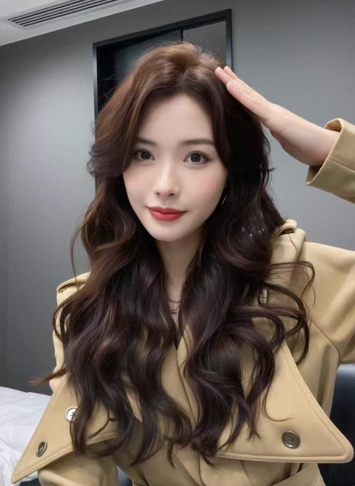 真我整顶全头套假发 大波浪卷发自然蓬松 蕾丝无痕隐形不露边 真发材质可烫染造型