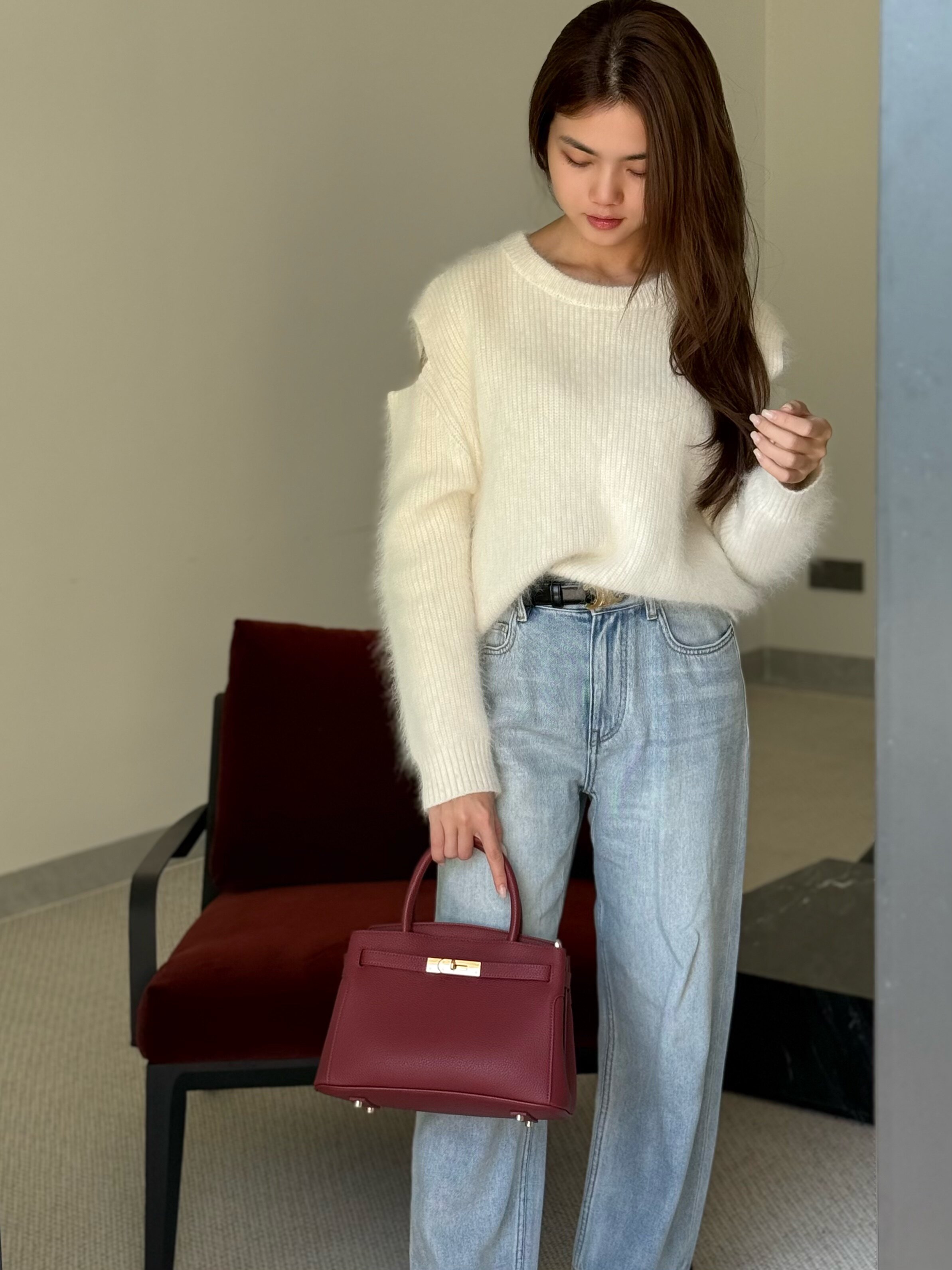 百丽鎏金岁月凯莉包 质感牛皮高级耐磨 大容量通勤 妈妈包婚包两用