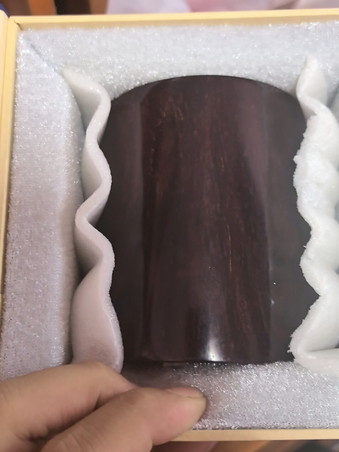 印度小葉紫檀筆筒爆滿金星紅木工藝品手工莆田木雕明清古典風格