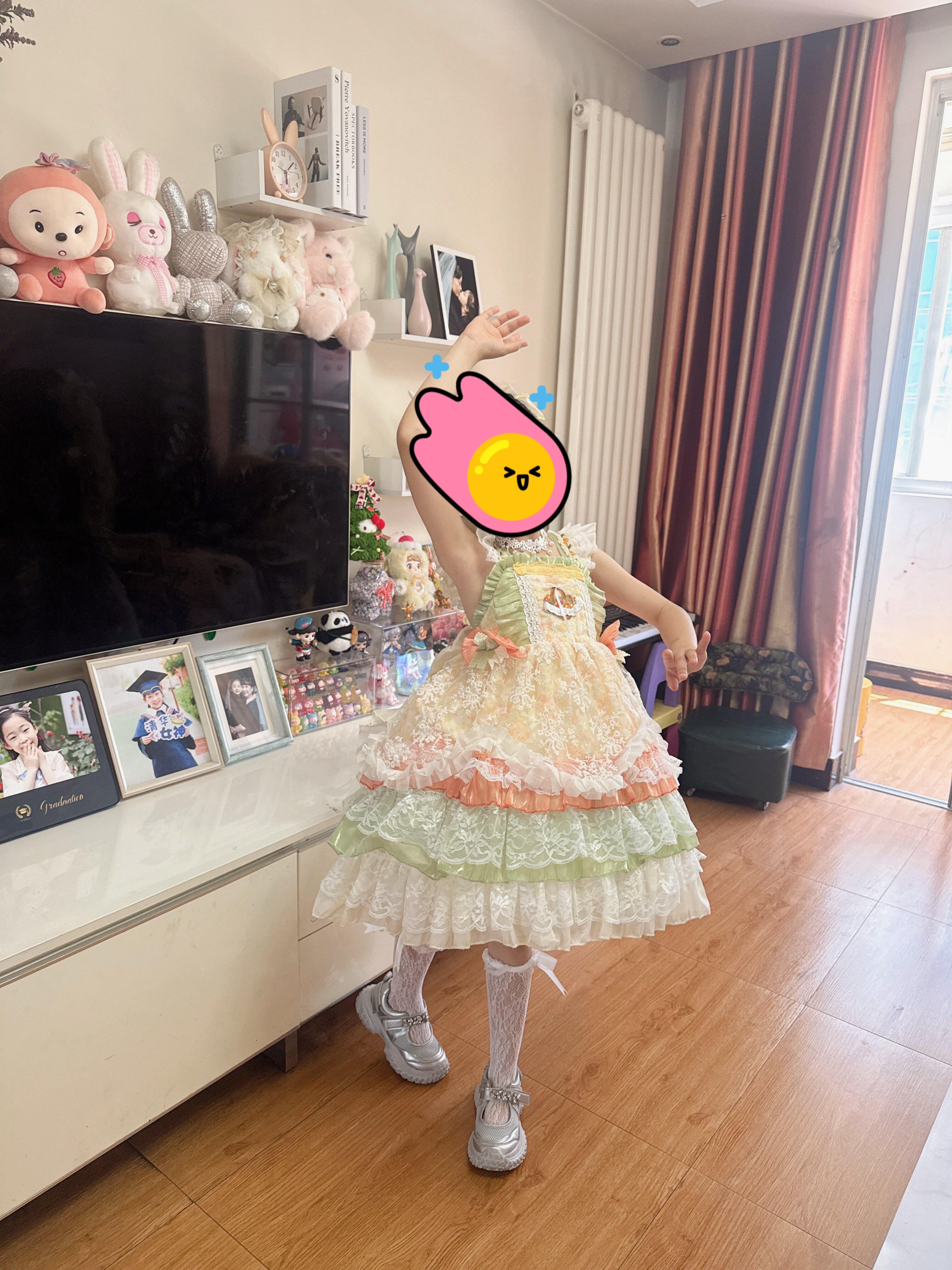Customer photo for Princess Dress, Lily Hair Clip, Necklace, Socks, Petticoat, 150cm