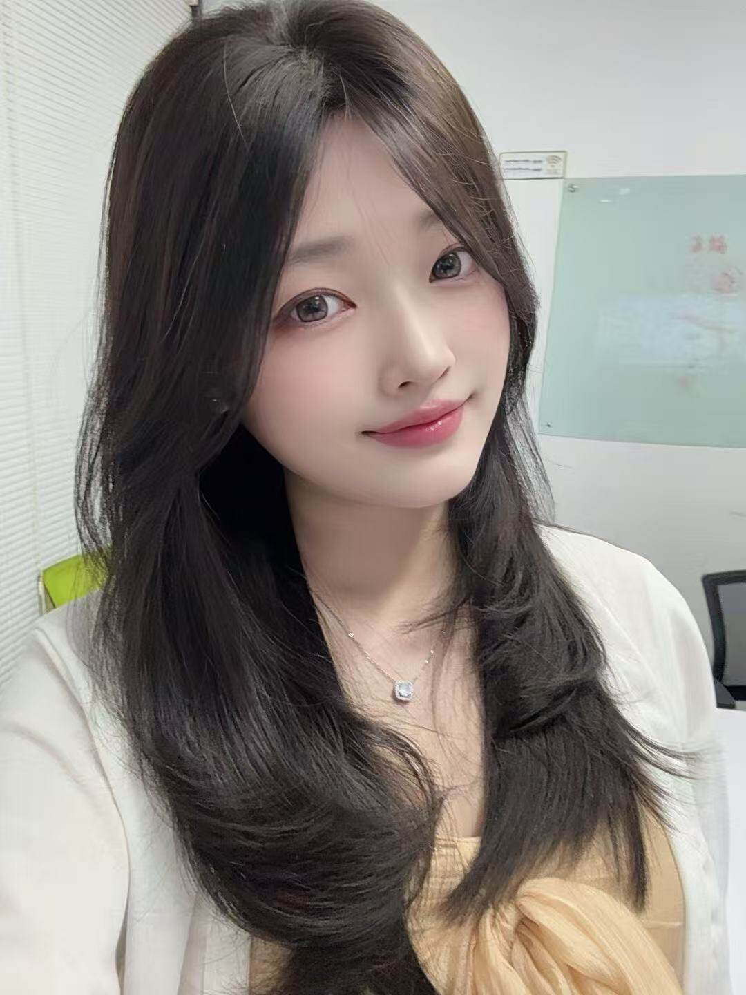 唯俏真人发丝全头套假发 层次感偏分锁骨发设计 随意分缝自然逼真