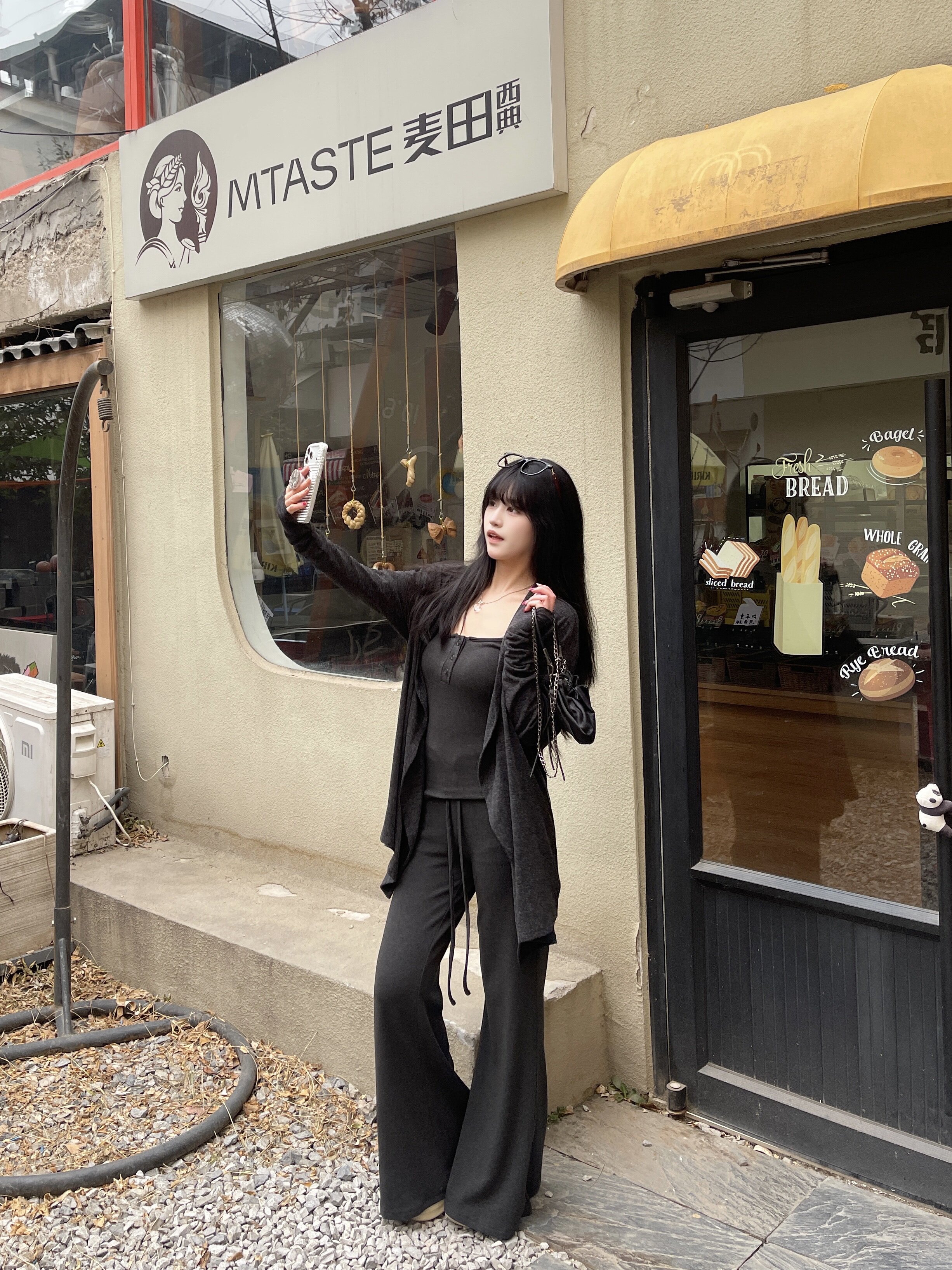 黑泽玄七2026春季微胖mm专属套装，吊带+开衫+休闲裤三件套宽松慵懒风遮肉显瘦