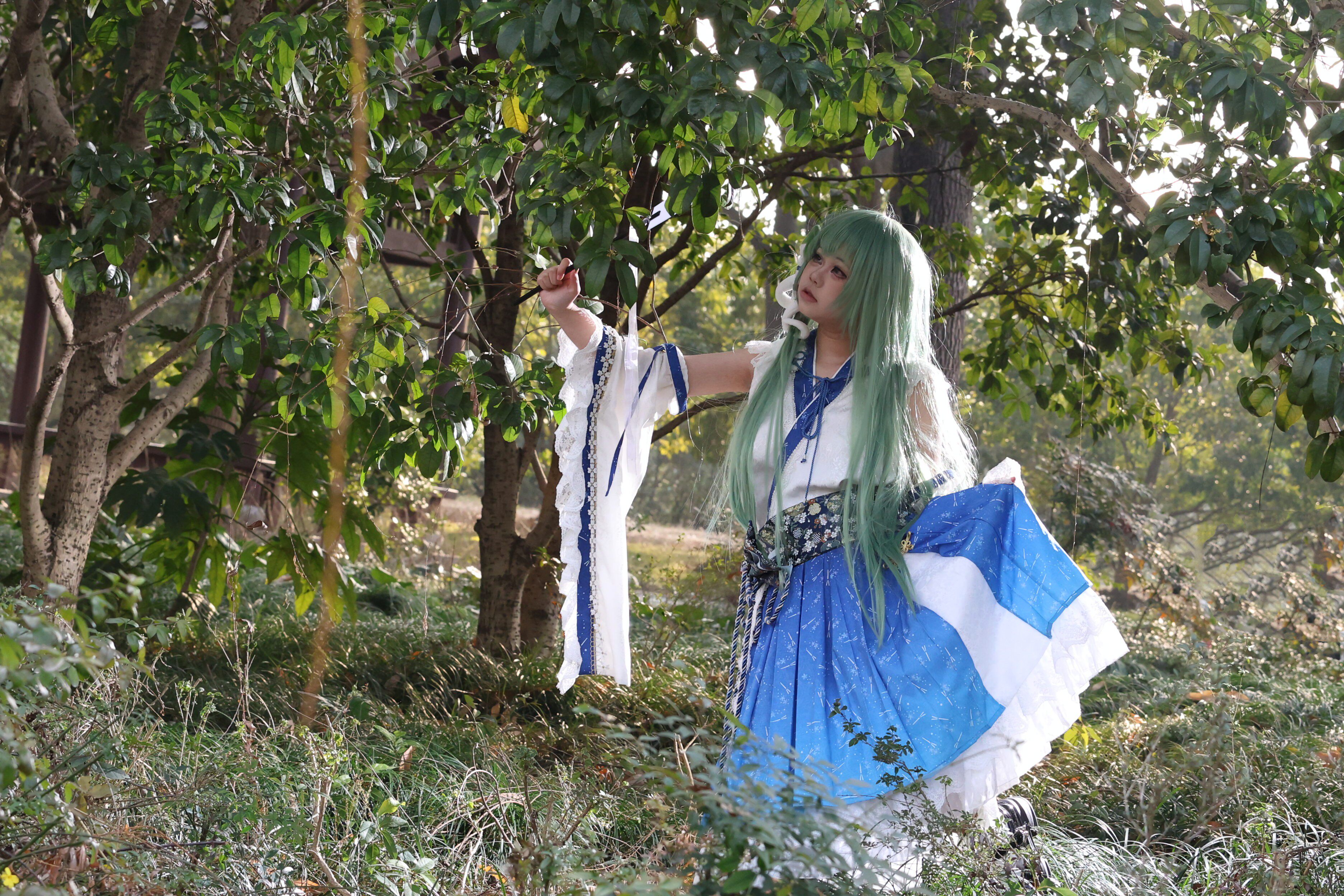 現貨】星雨魔法店原創東方Project二設東風谷早苗cosplay巫女服-淘寶