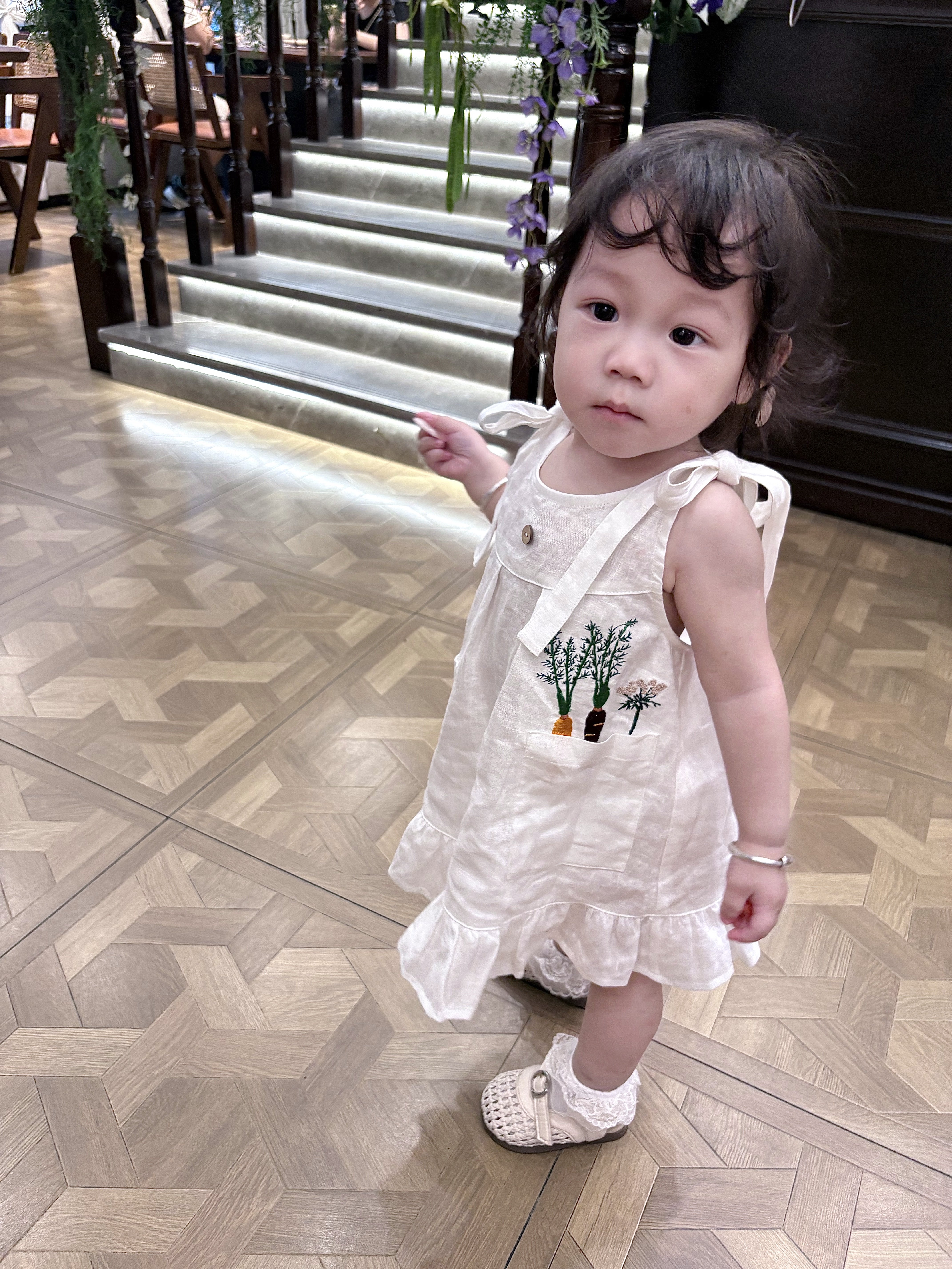 Customer photo for White Single-Layer (Machine Embroidery), 80cm