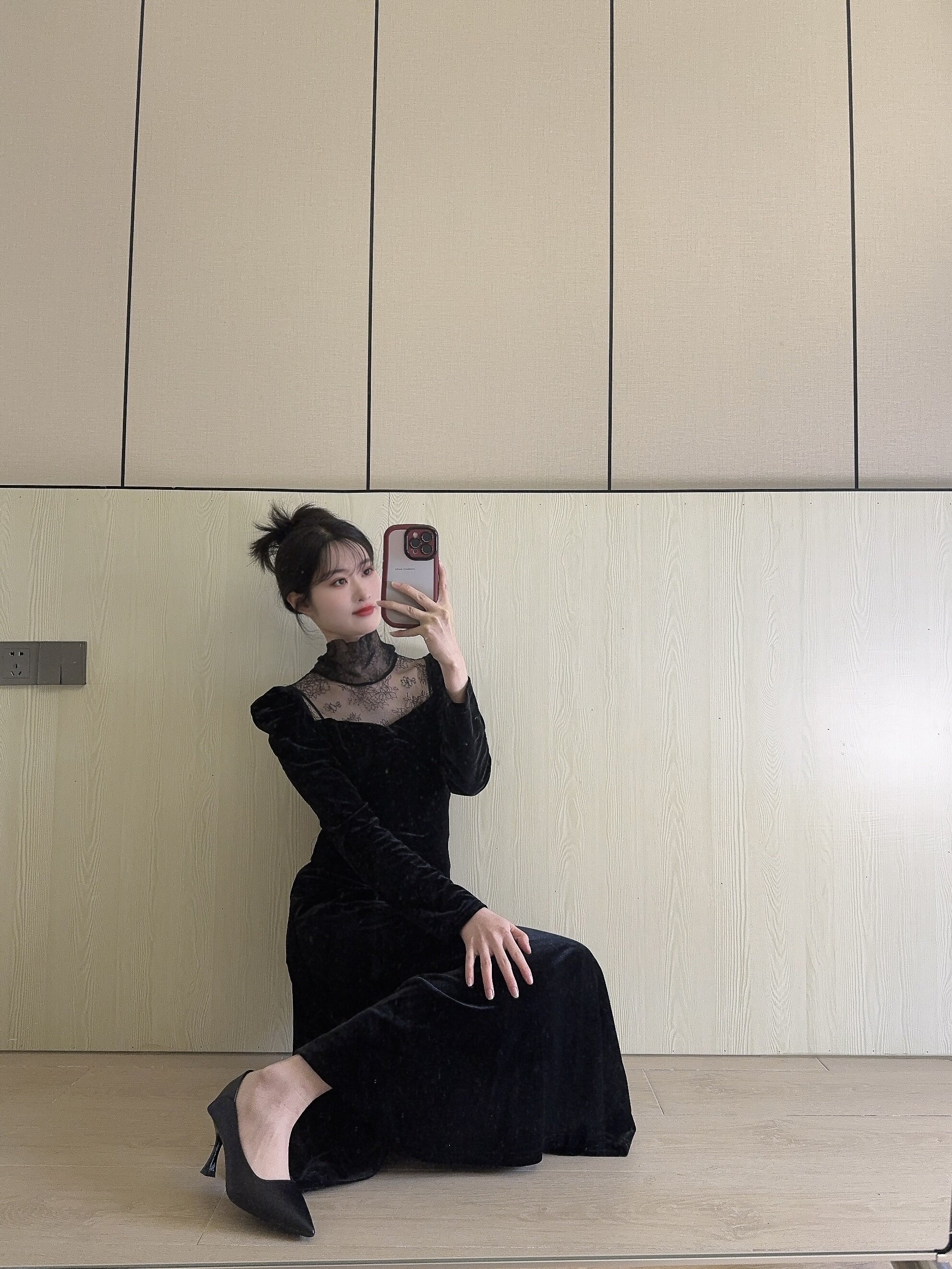 品淡法式通勤黑色高跟鞋 不累脚不磨脚设计 小码女鞋313233