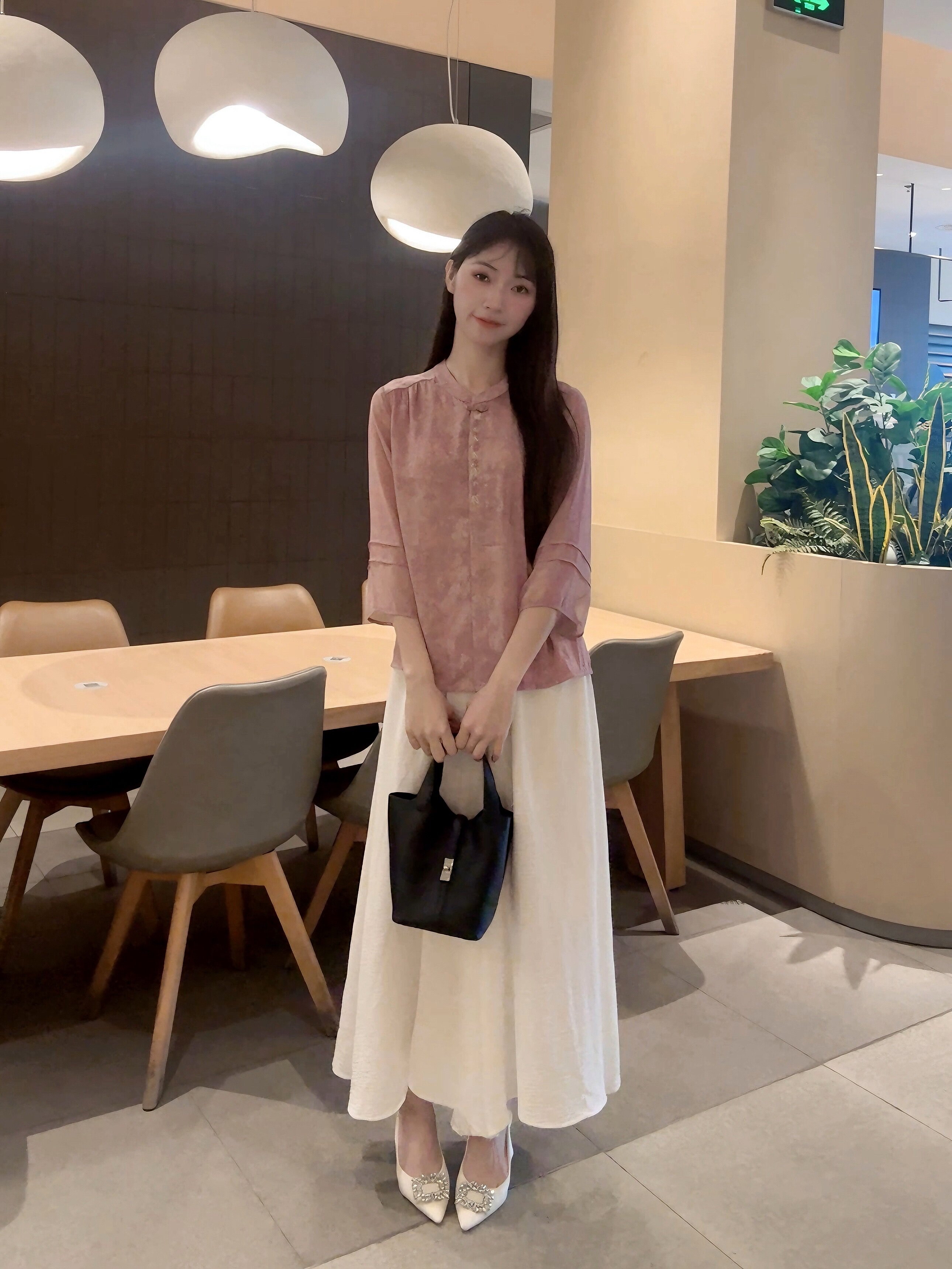 母亲节礼物优选！百丽真皮菜篮子妈妈包 红色喜庆大气 手提水桶包型大容量实用