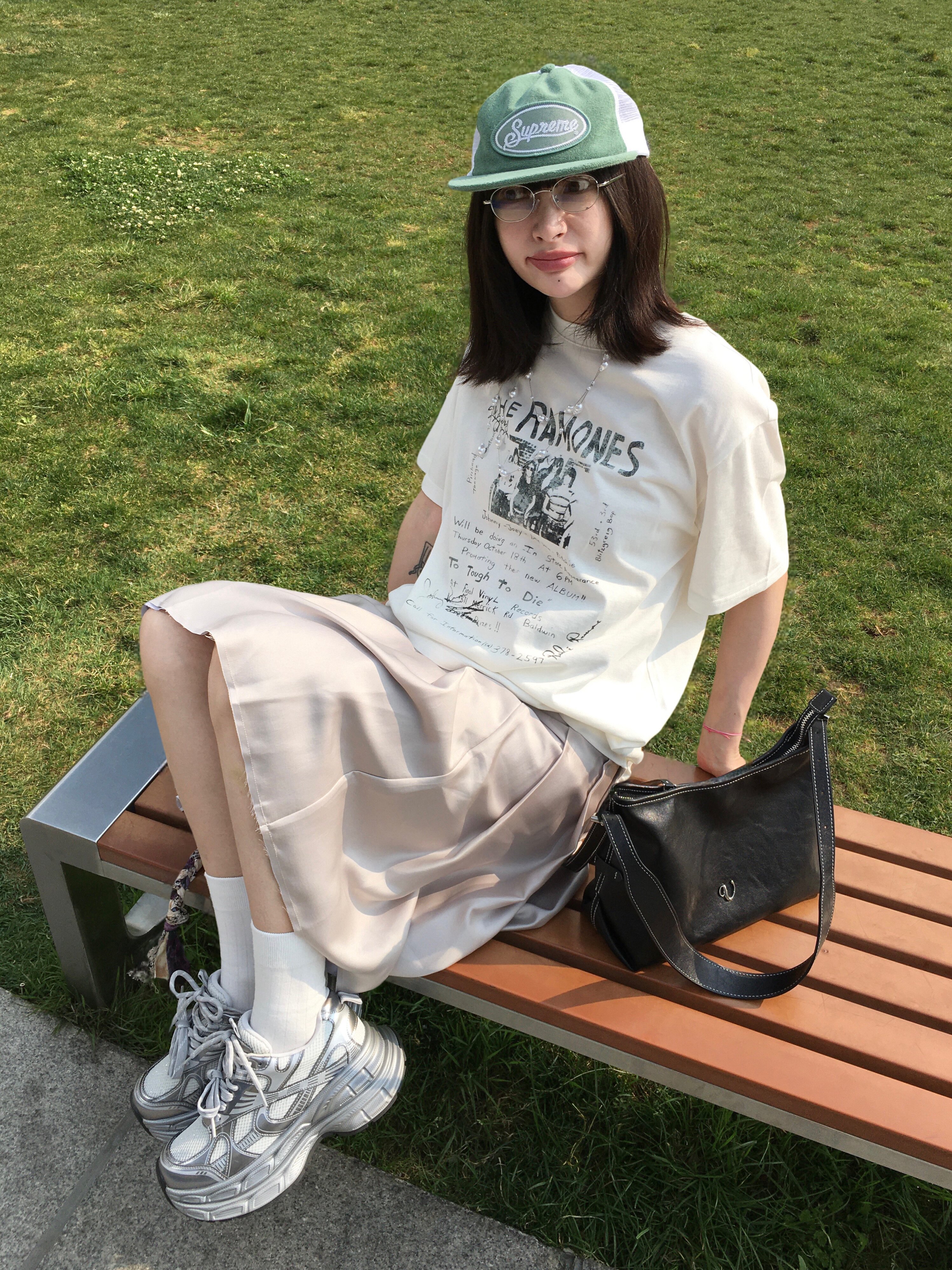 迪丽热巴同款骆驼银月老爹鞋 银色厚底设计拉长比例 增高显瘦不累脚