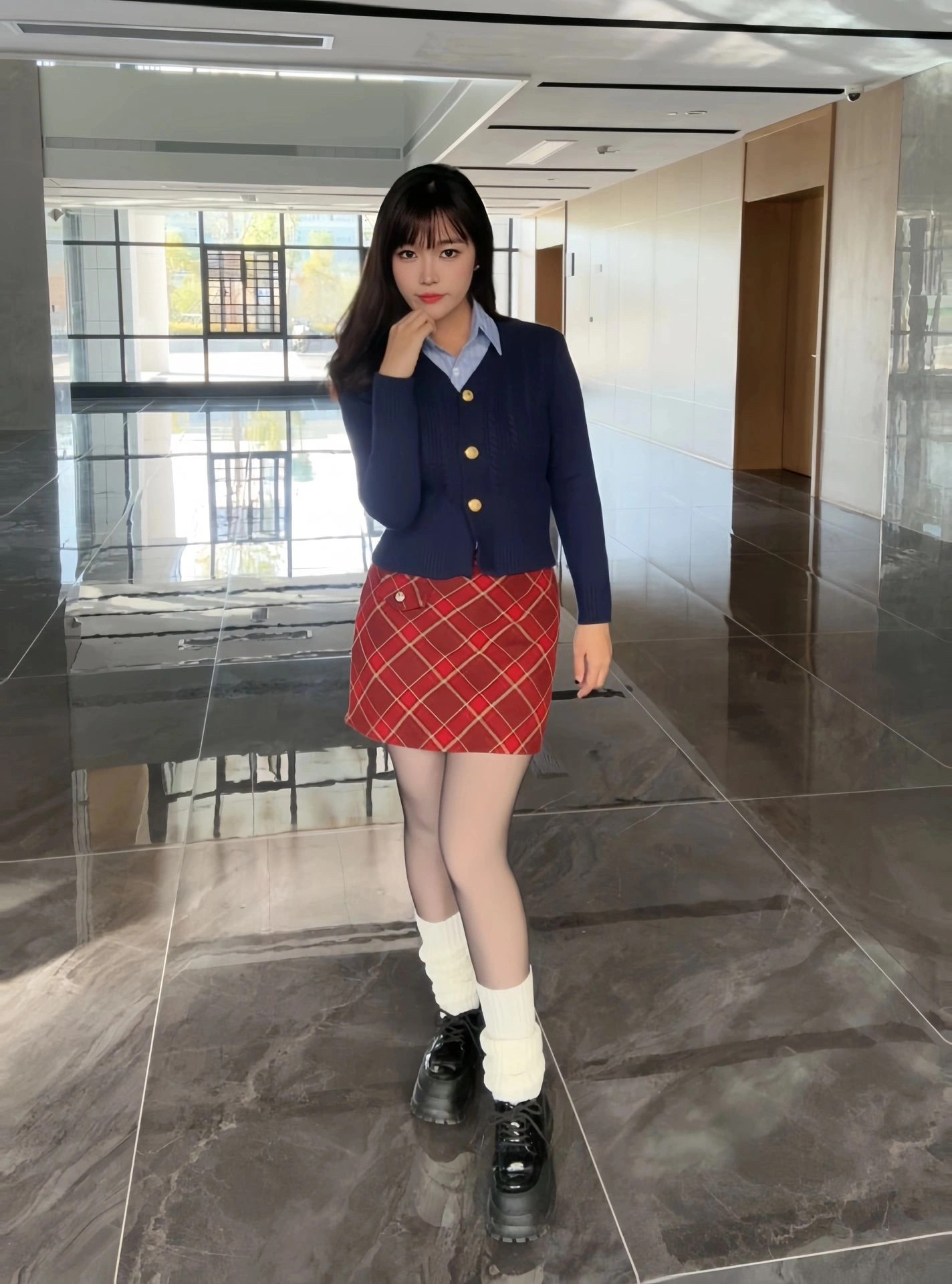 小野和子冬季黑丝光腿神器 加绒双层设计保暖不臃肿 替换装方便实用