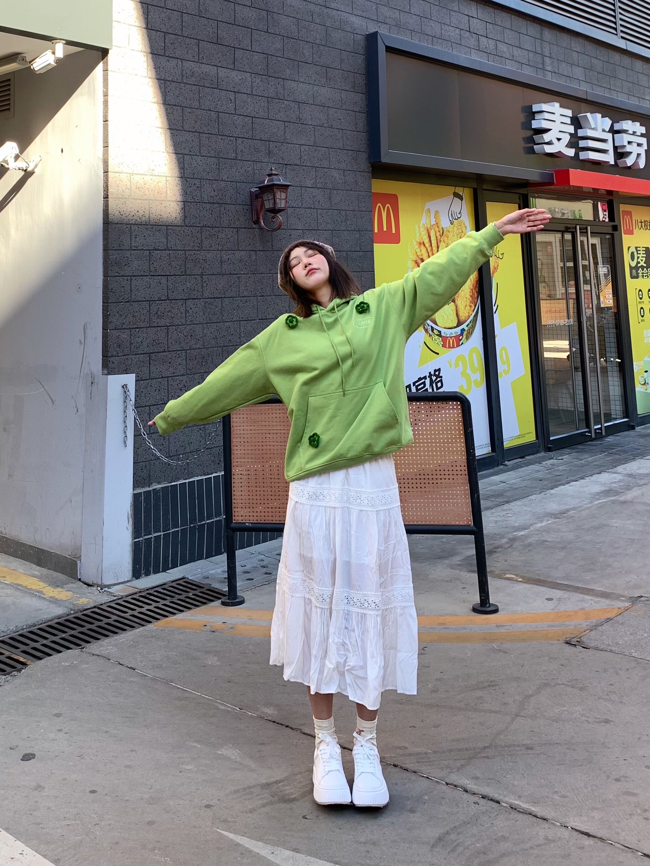 Nine West玖熙春季厚底小白鞋,饼干鞋设计4-5.5cm增高小个子福音