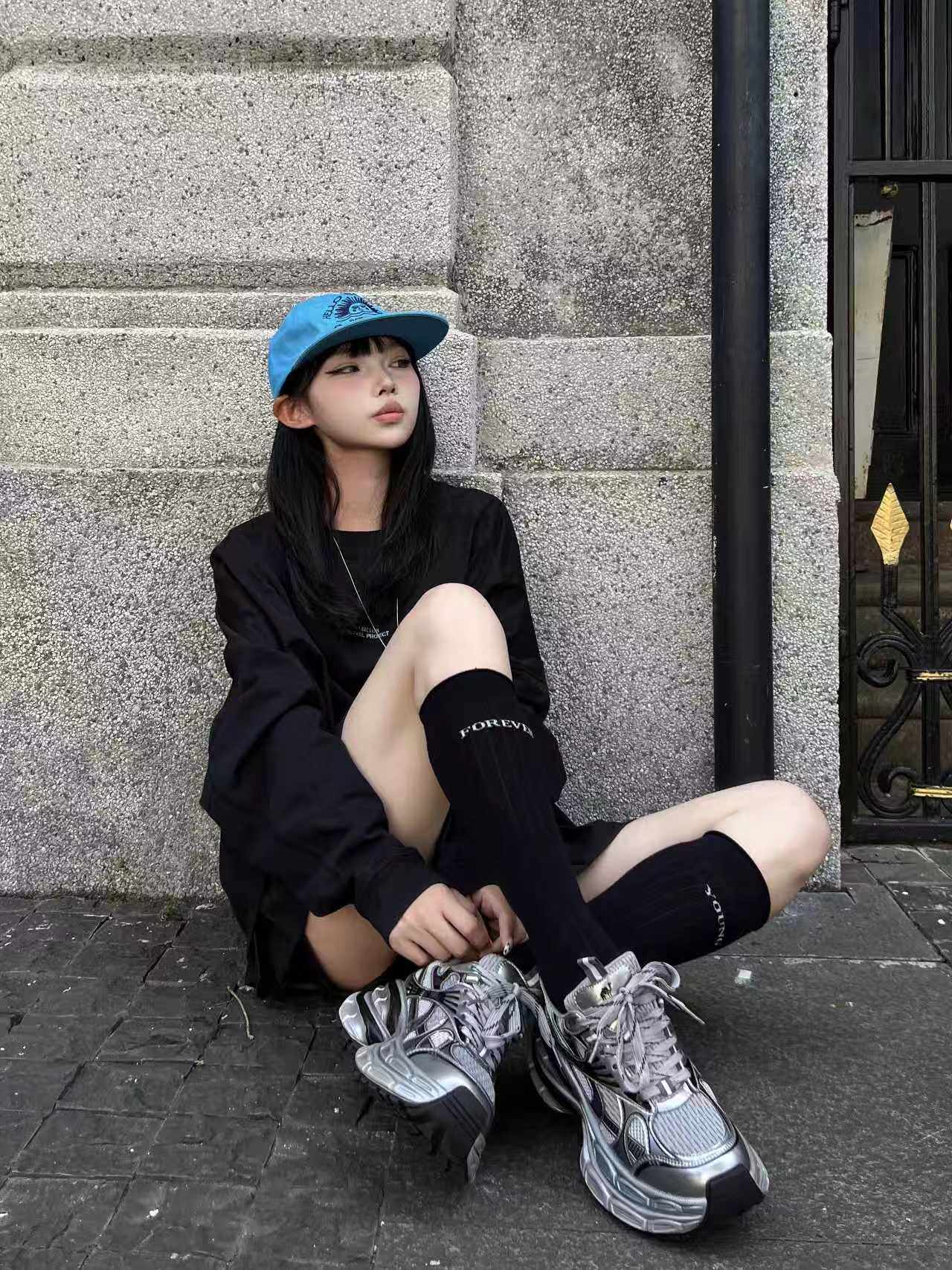 迪丽热巴同款骆驼银月老爹鞋 银色厚底设计拉长比例 增高显瘦不累脚