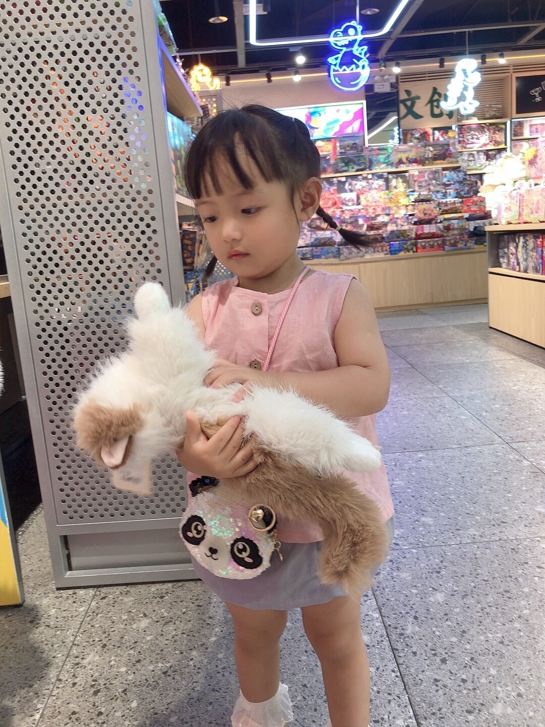 Customer photo for Light Pink + Grey Blue, 90cm