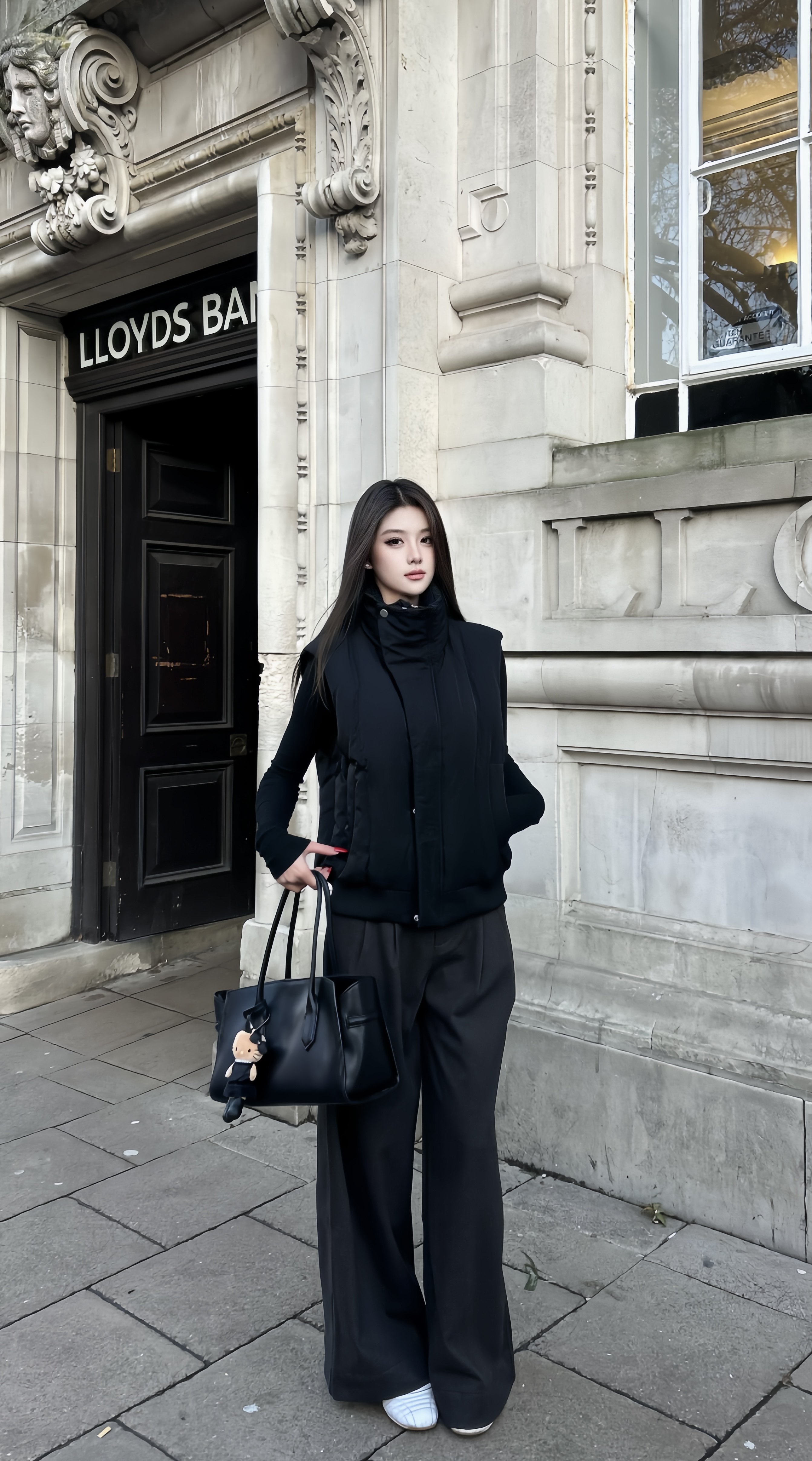 KENABSTUDIO春夏灰色阔腿西装裤 宽松垂感面料舒适有型