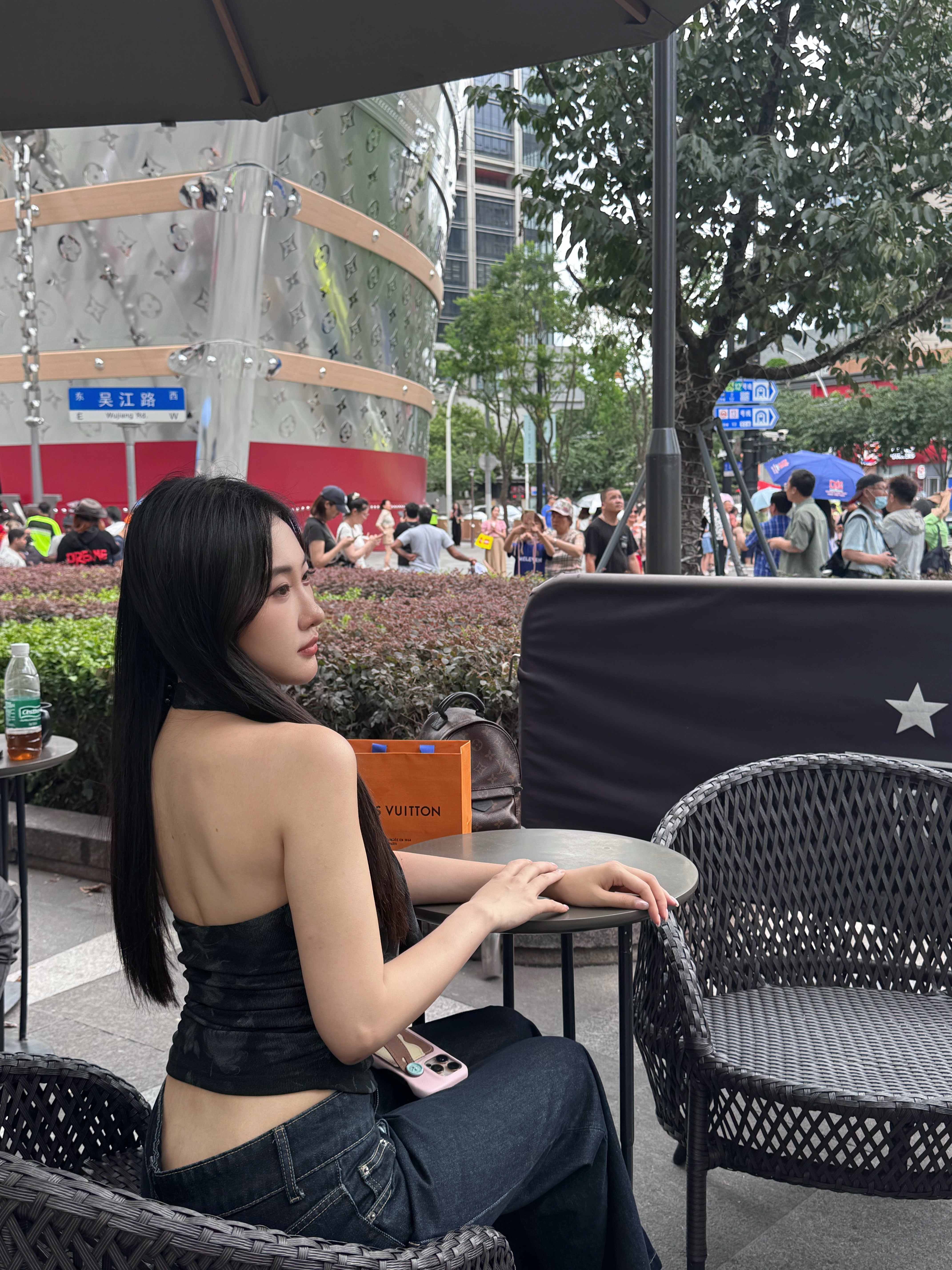 VIAPITTI夏季爆款链条荡领挂脖背心 收腰修身显瘦百搭 辣妹风与设计感并存