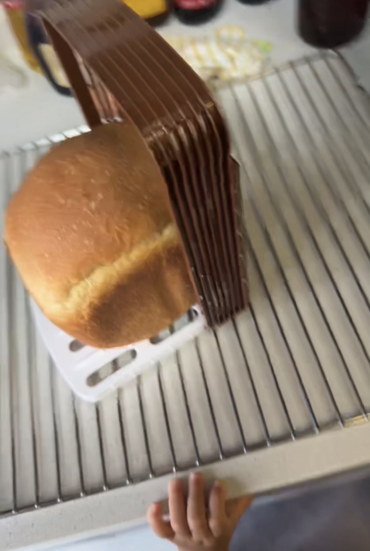 日本NIHESHI面包切片器吐司切片器切割架切面包机DIY烘焙用品