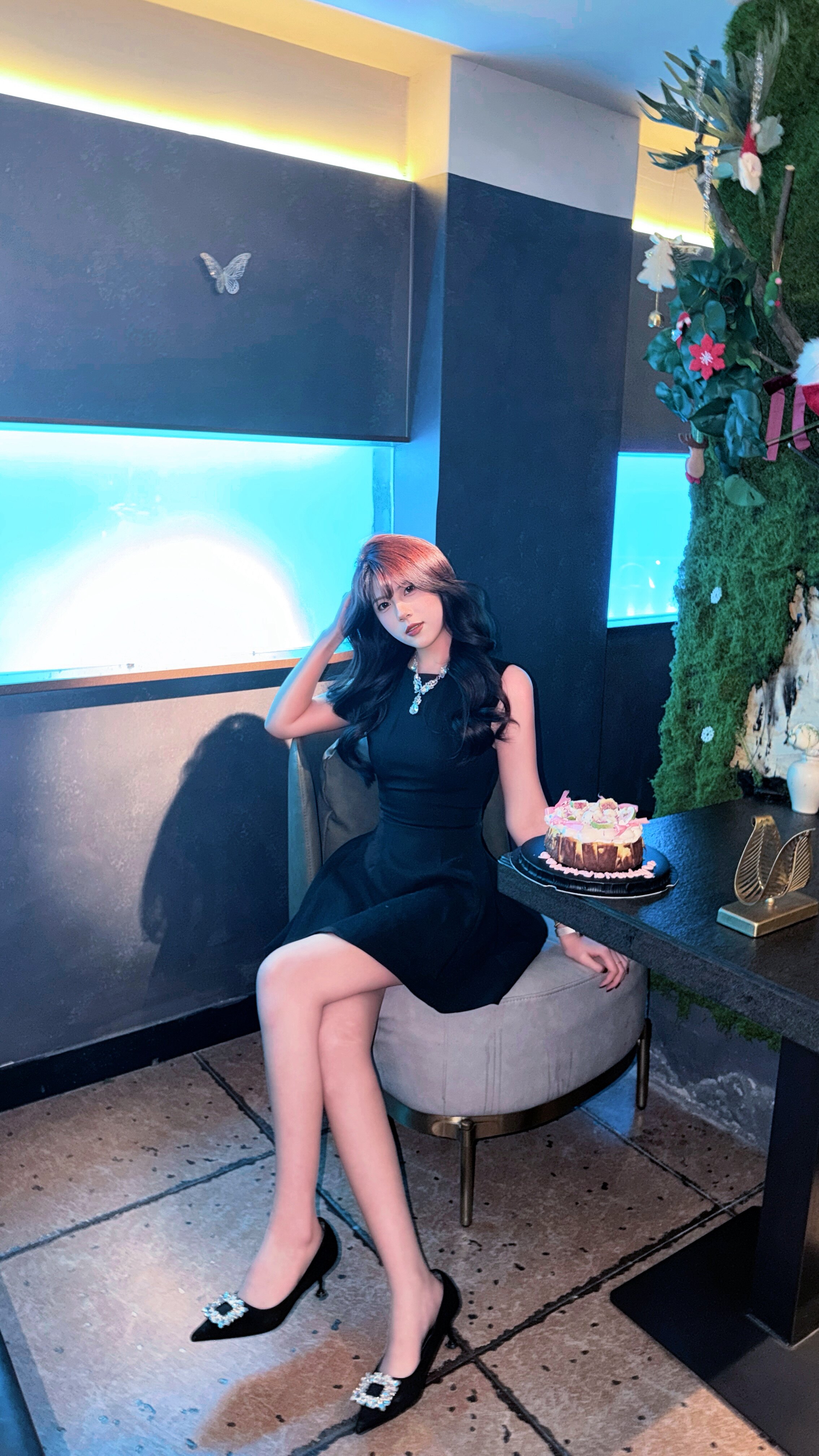 舒胡蕾夏日生日裙 法式无袖收腰设计 显瘦显高拉长比例 高级感气质满分