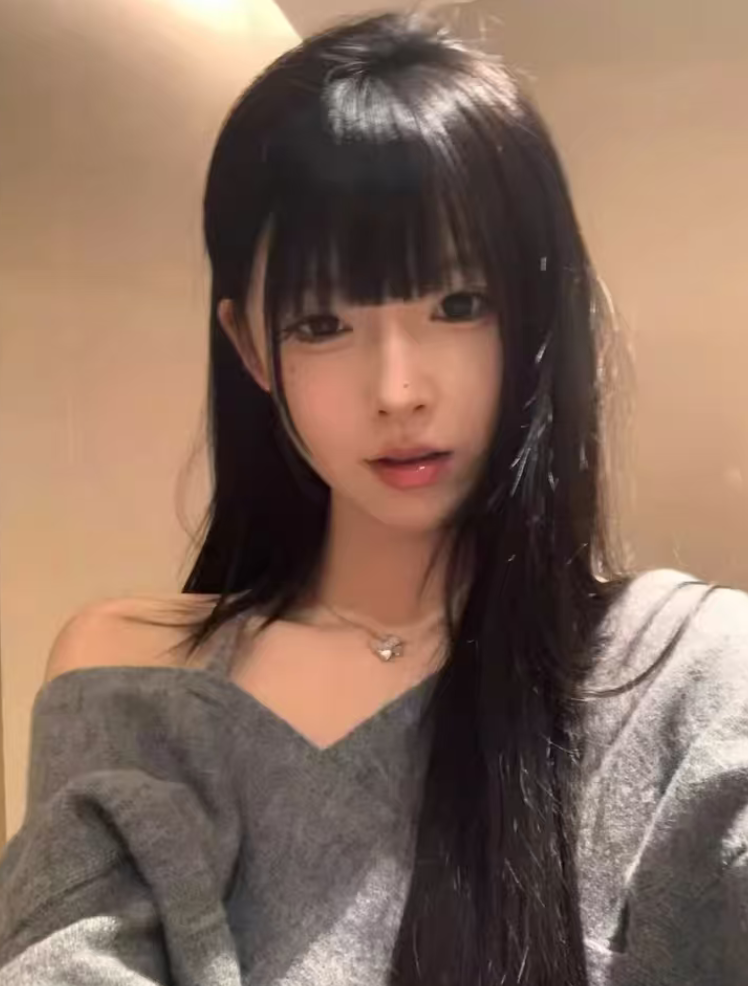 真我黑长直漫画齐刘海假发套 全真发整顶设计 自然隐形无痕贴合 长发飘逸顺滑