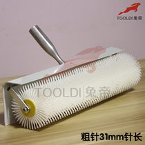 Rabbit Emperor brand flat cement construction tool 31mm needle length defoaming roller defoaming PVC plastic guarantee